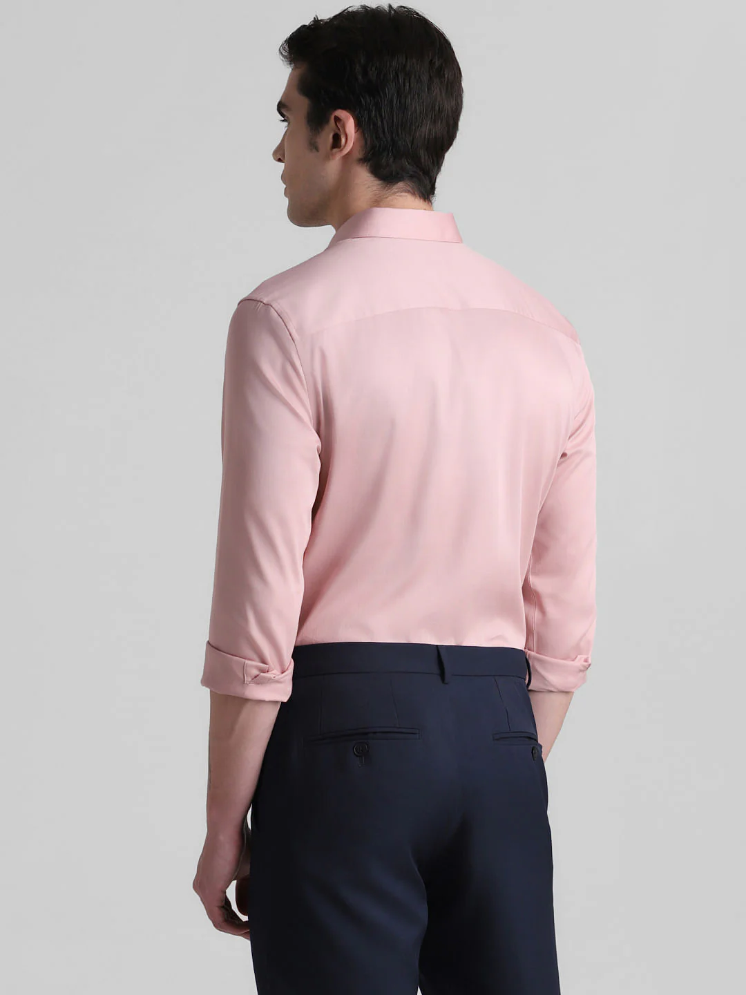 Pink Full Sleeves Solid Shirt - Image 4