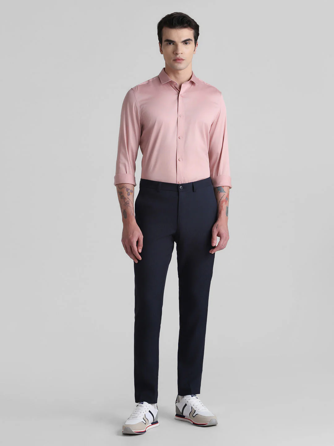 Pink Full Sleeves Solid Shirt - Image 6