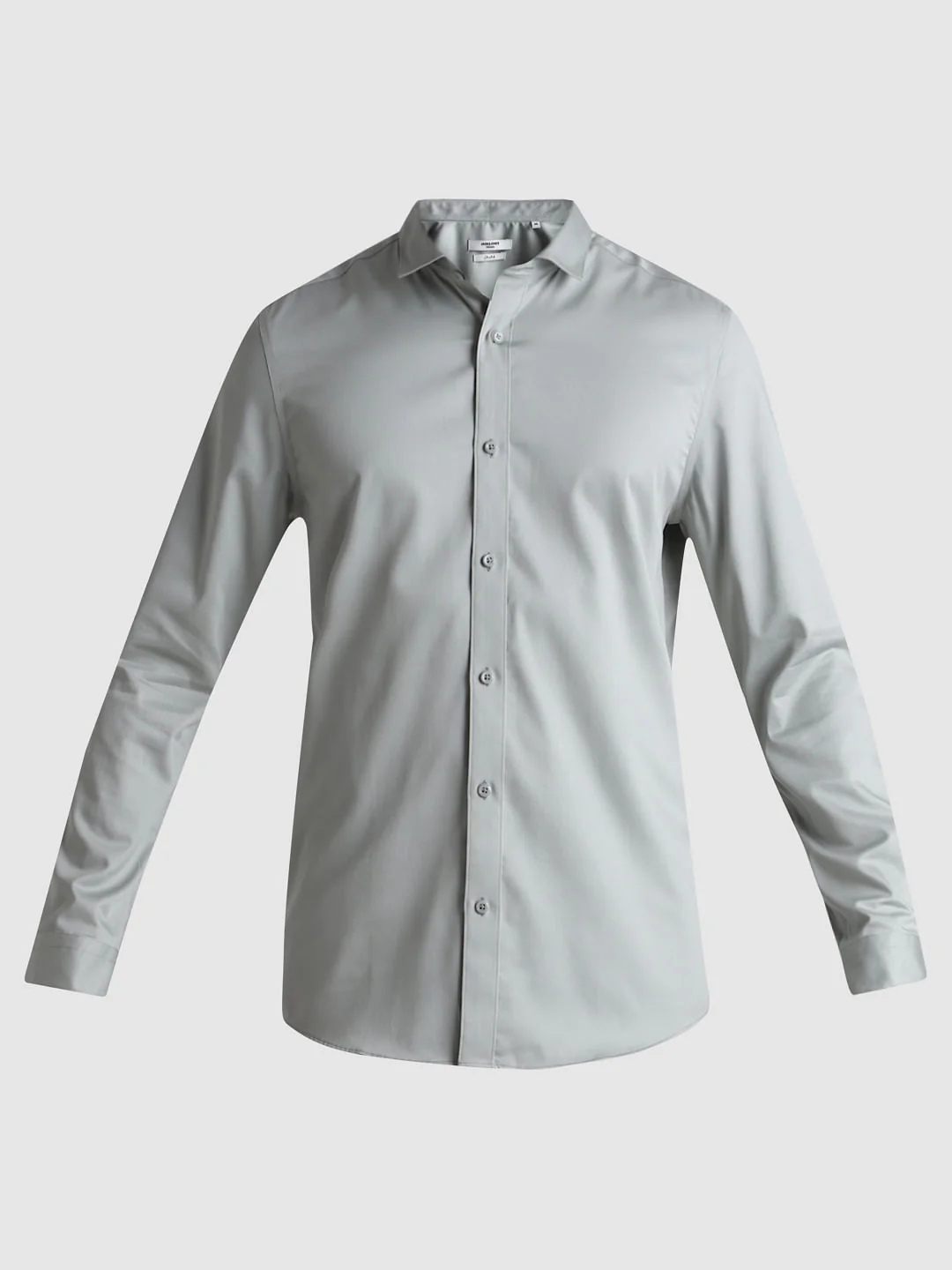 Grey Full Sleeves Solid Shirt - Image 7