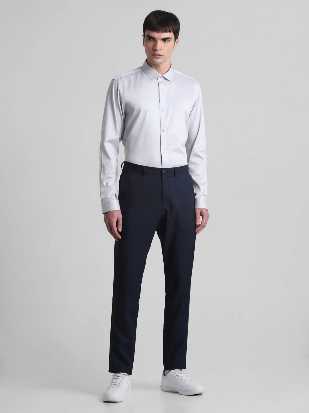 Grey Slim Fit Full Sleeves Shirt - Image 6