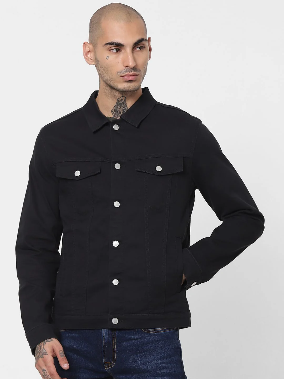 Black Solid Jacket - Image 2