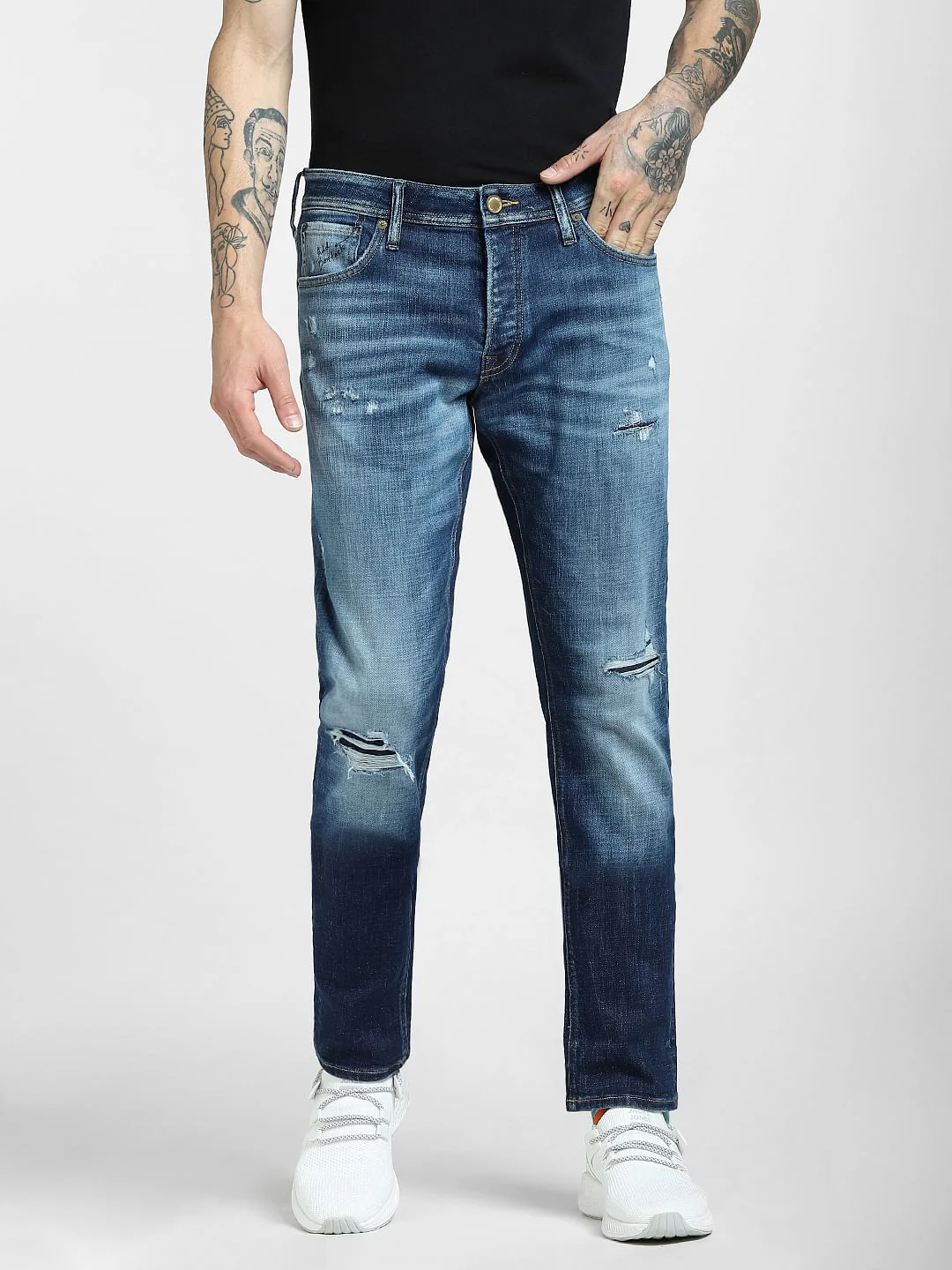 Blue Low Rise Glenn Slim Jeans - Image 2