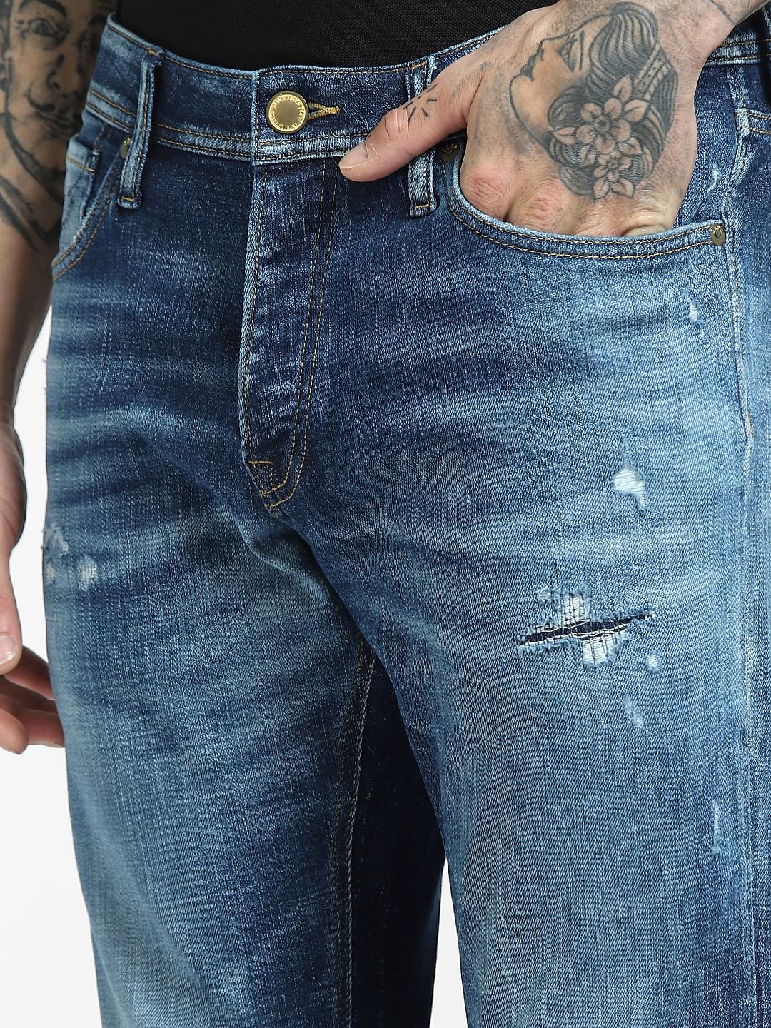 Blue Low Rise Glenn Slim Jeans - Image 5