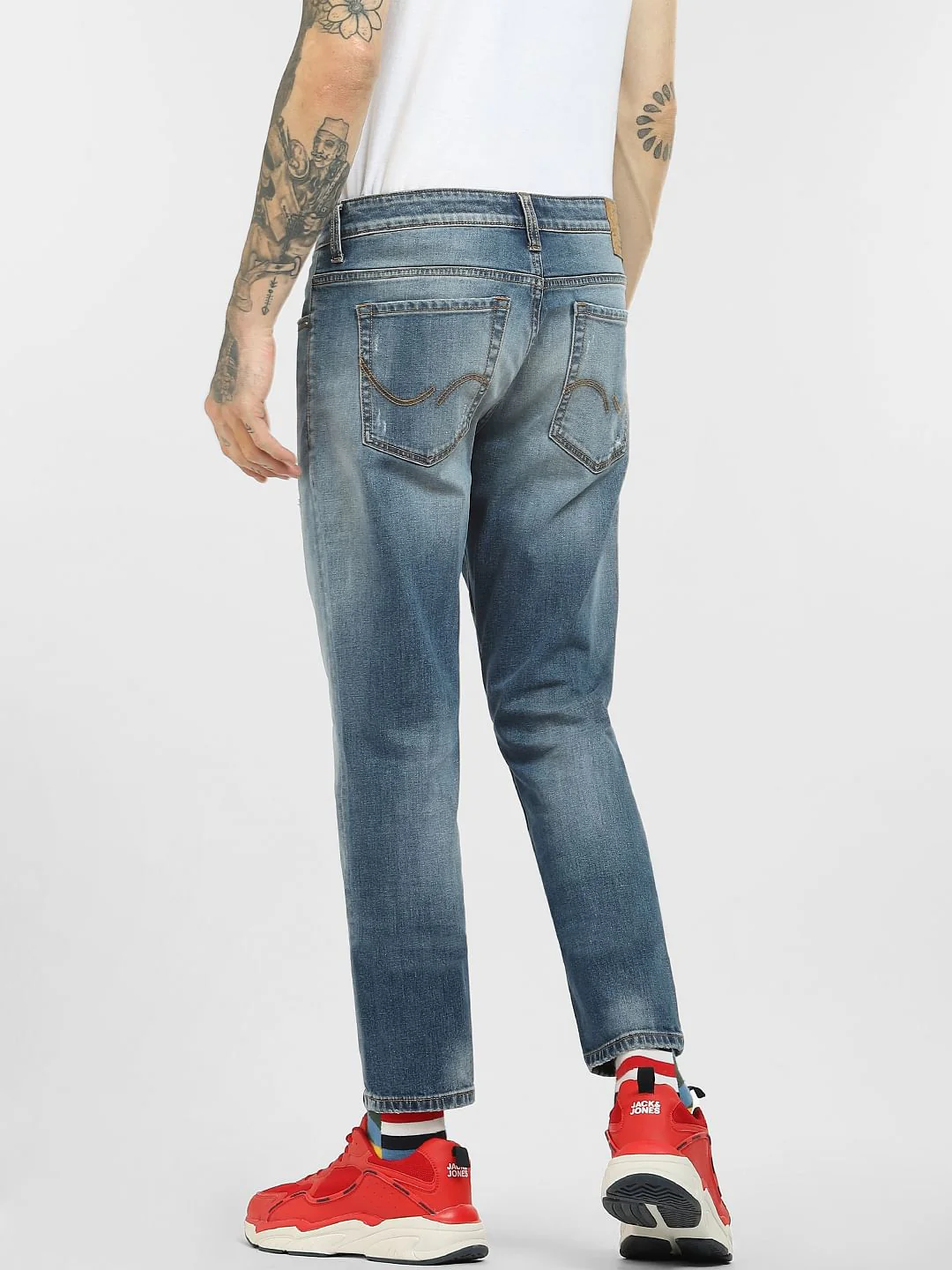 Blue Low Rise Washed Glenn Slim Jeans - Image 4