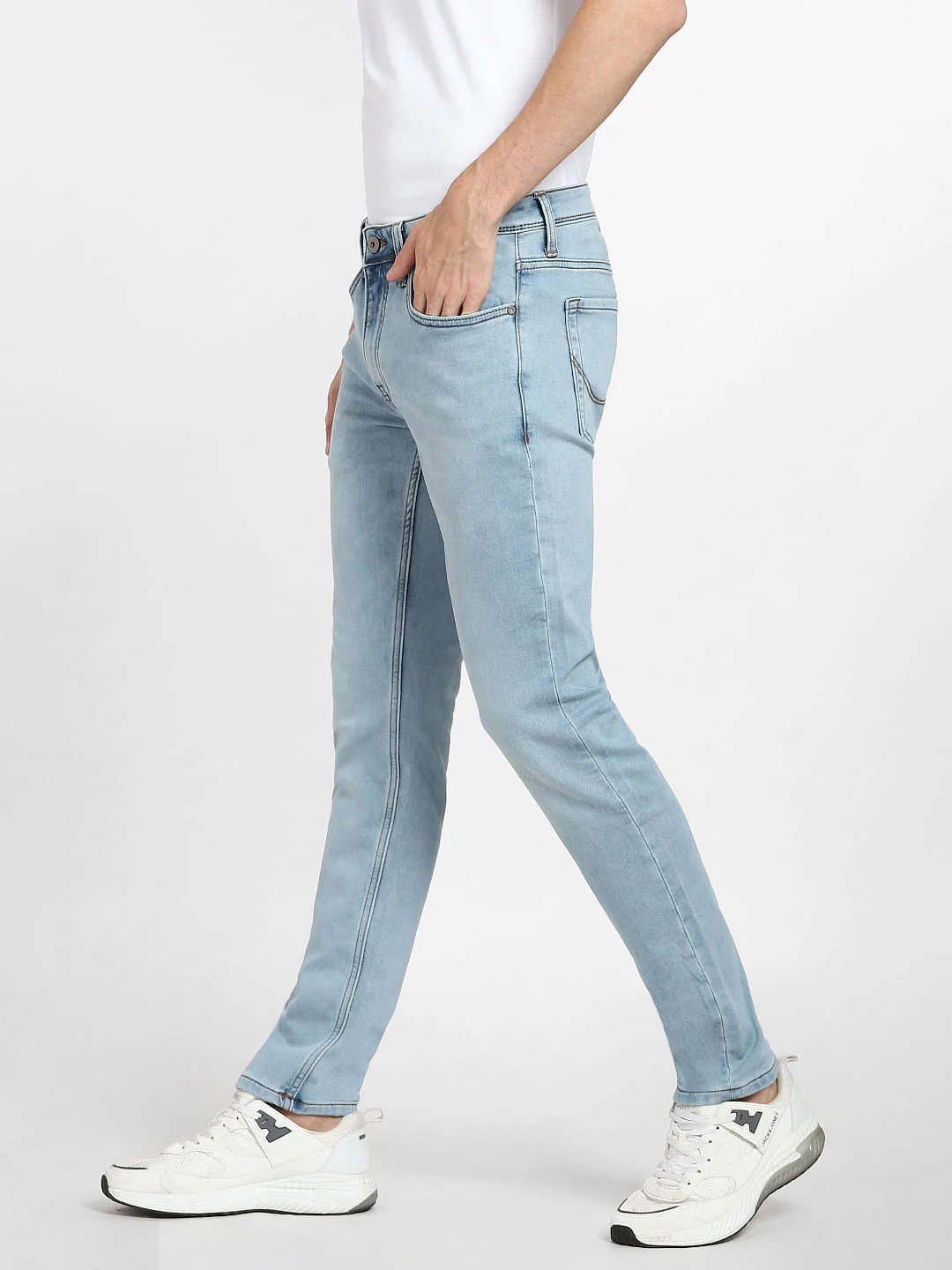 Light Blue Low Rise Ben Skinny Jeans - Image 3