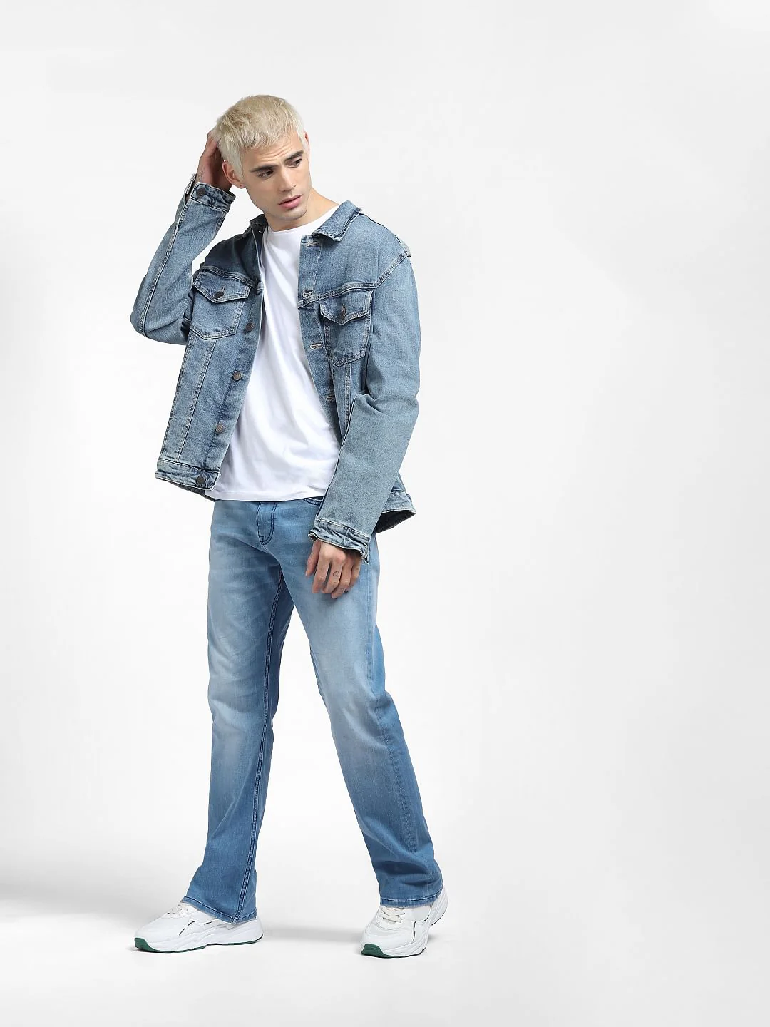 Blue High Rise Bootcut Jeans