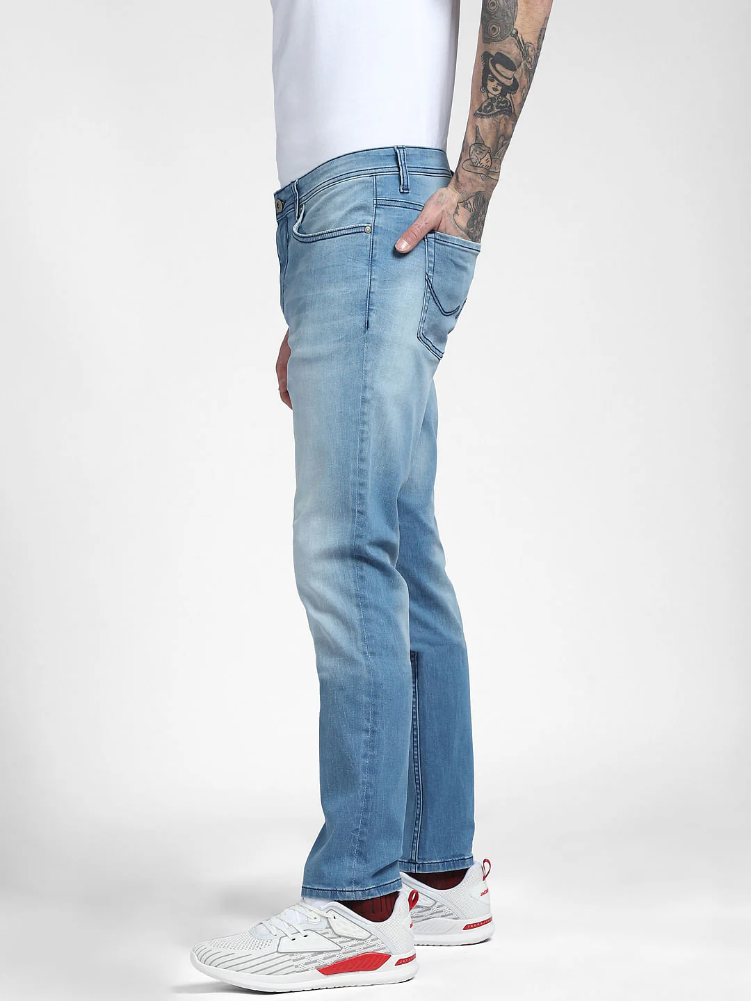 Light Blue Low Rise Ben Skinny Jeans - Image 3