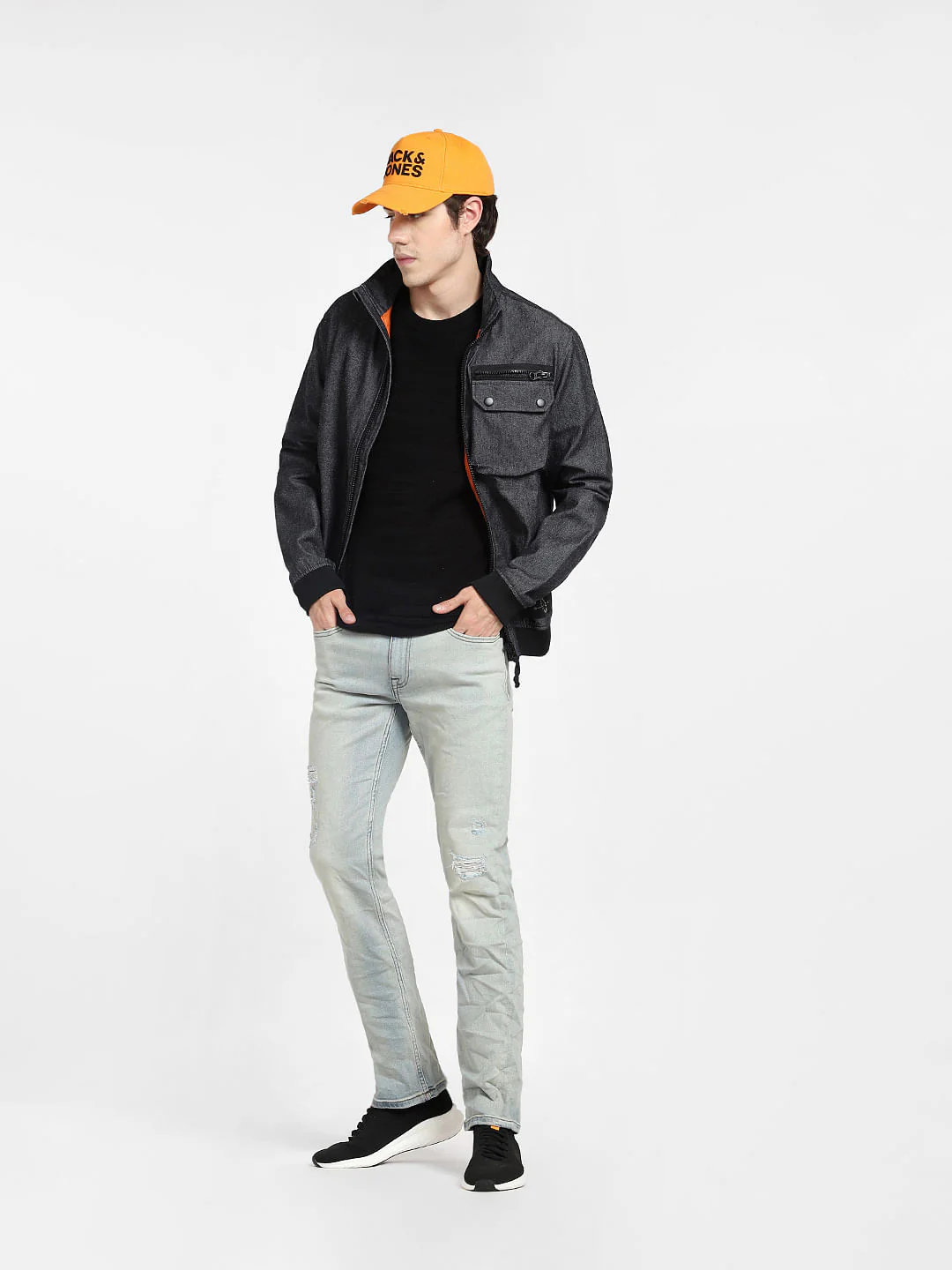Light Blue Mid Rise Distressed Clark Regular Jeans