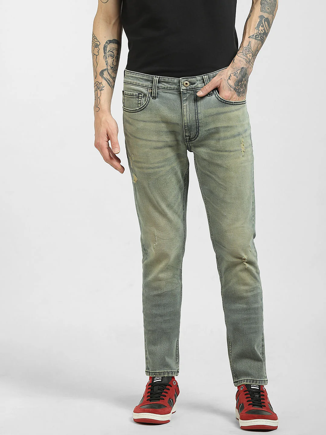 Blue Low Rise Liam Skinny Jeans - Image 2