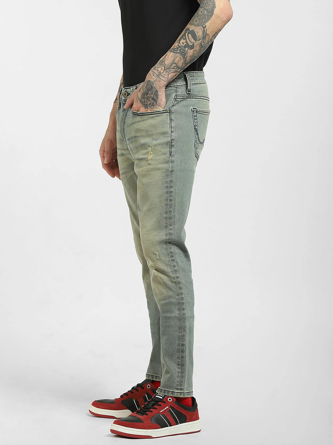 Blue Low Rise Liam Skinny Jeans - Image 3