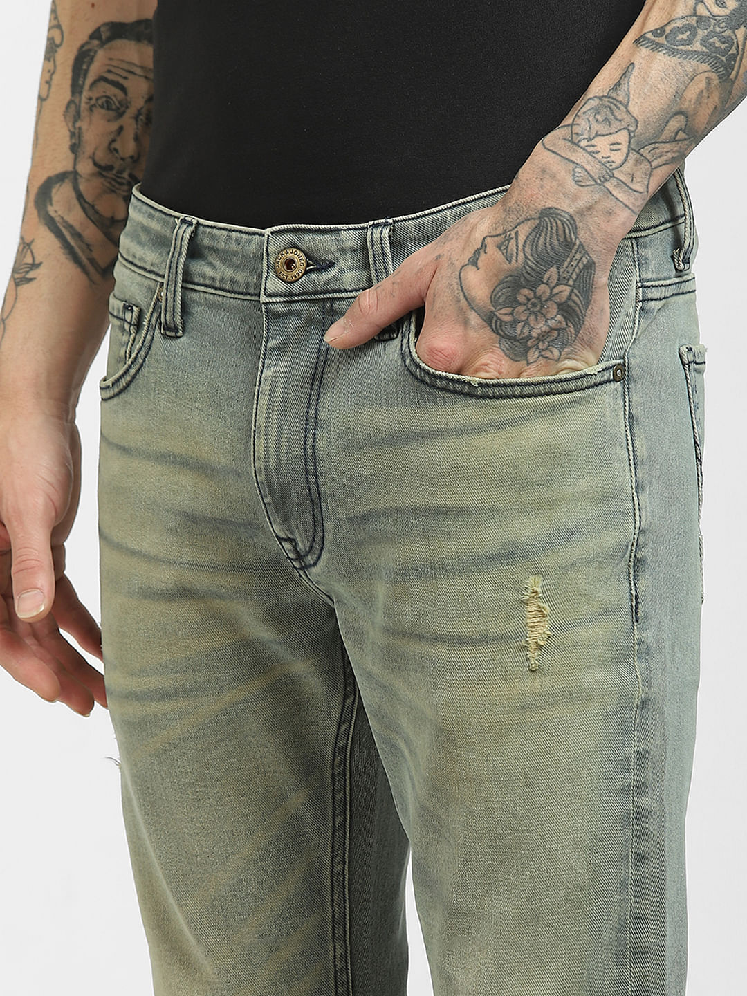 Blue Low Rise Liam Skinny Jeans - Image 5