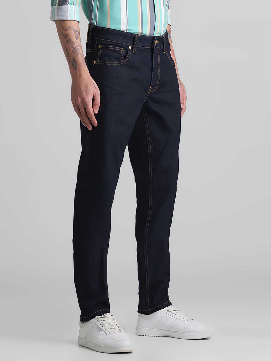Dark Blue Low Rise Glenn Slim Fit Jeans - Image 2