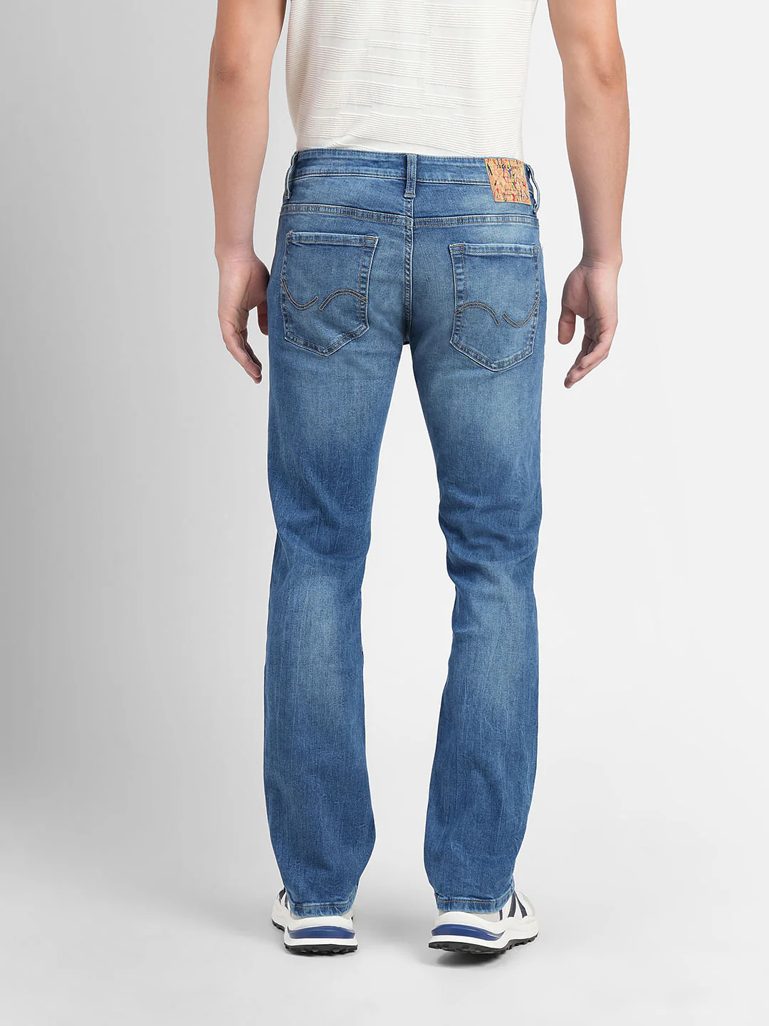 Light Blue Mid Rise Clark Straight Fit Jeans - Image 4