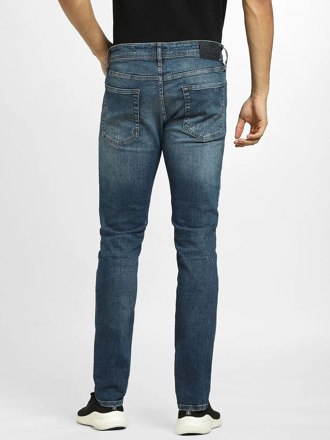 Blue Low Rise Ripped Glenn Slim Jeans - Image 4
