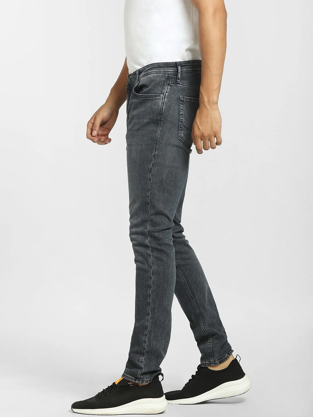 Dark Grey Low Rise Liam Skinny Jeans - Image 3