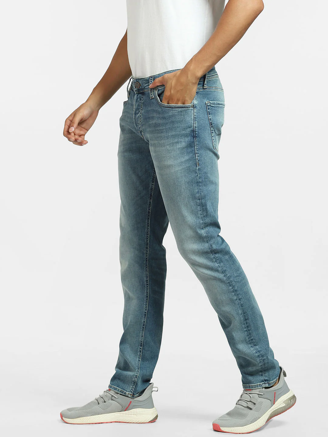 Light Blue Washed Glenn Slim Jeans - Image 3