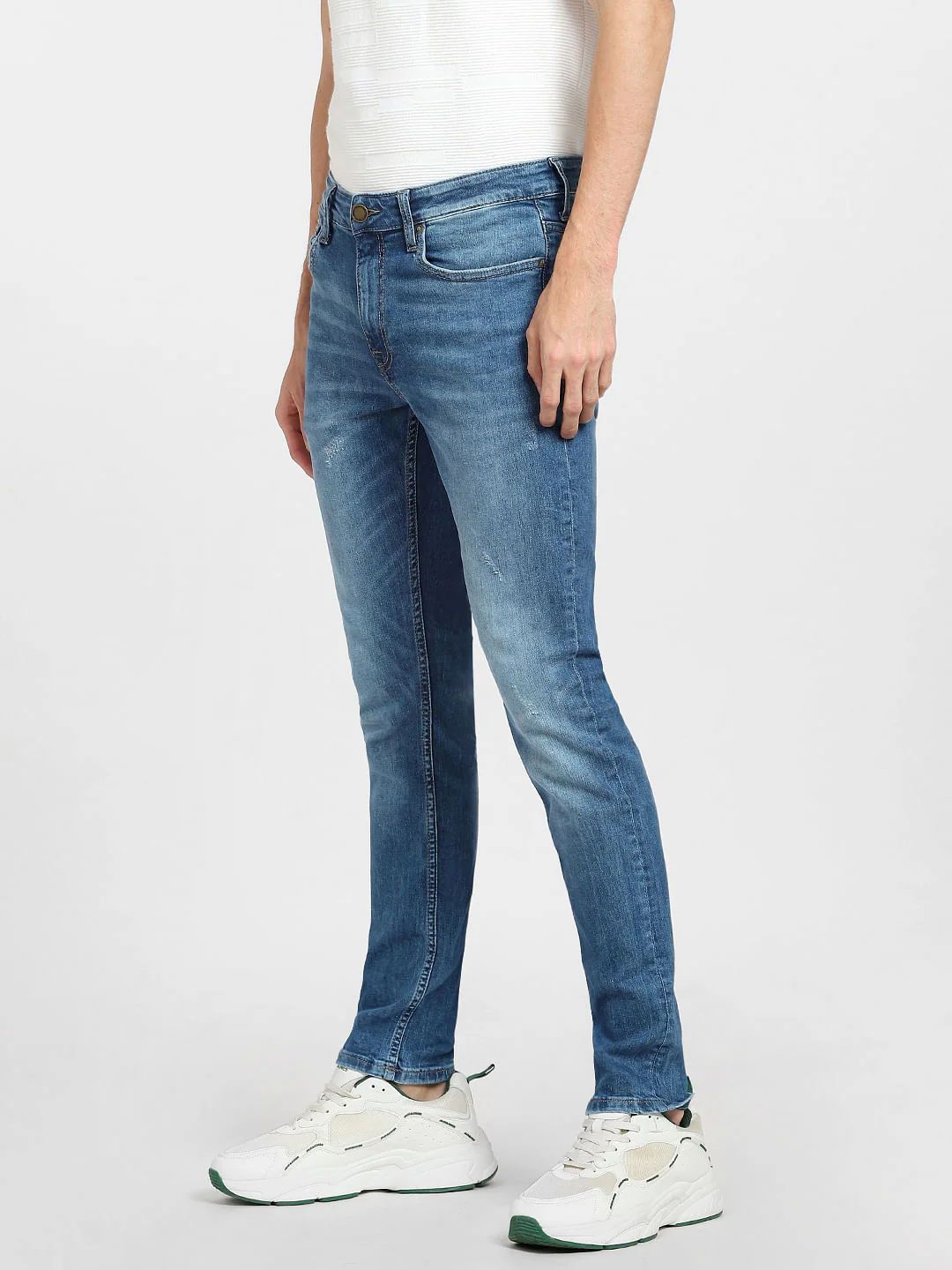 Blue Low Rise Glenn Slim Jeans - Image 3