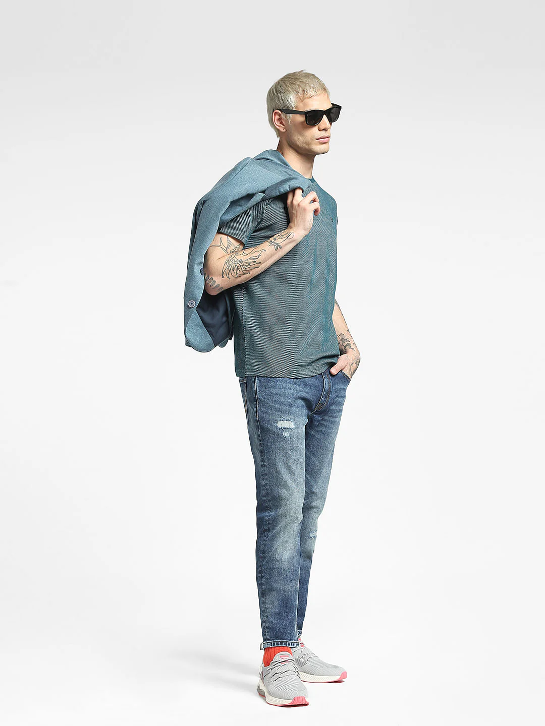 Blue Low Rise Tim Anti Fit Jeans