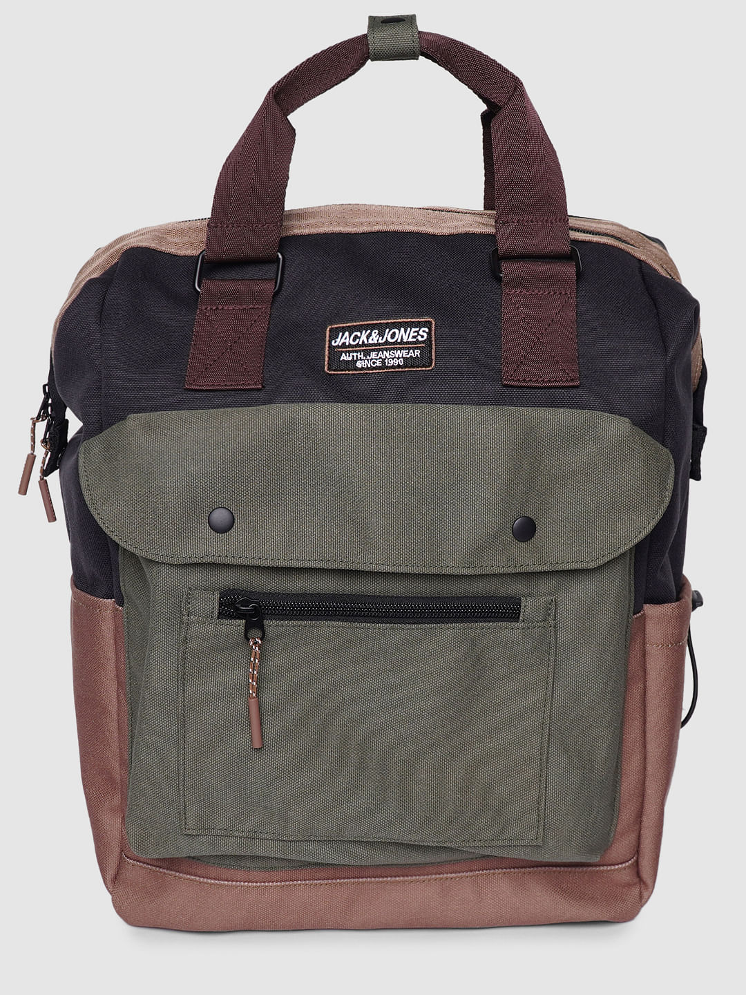 Faded Pink Colourblocked Backpack