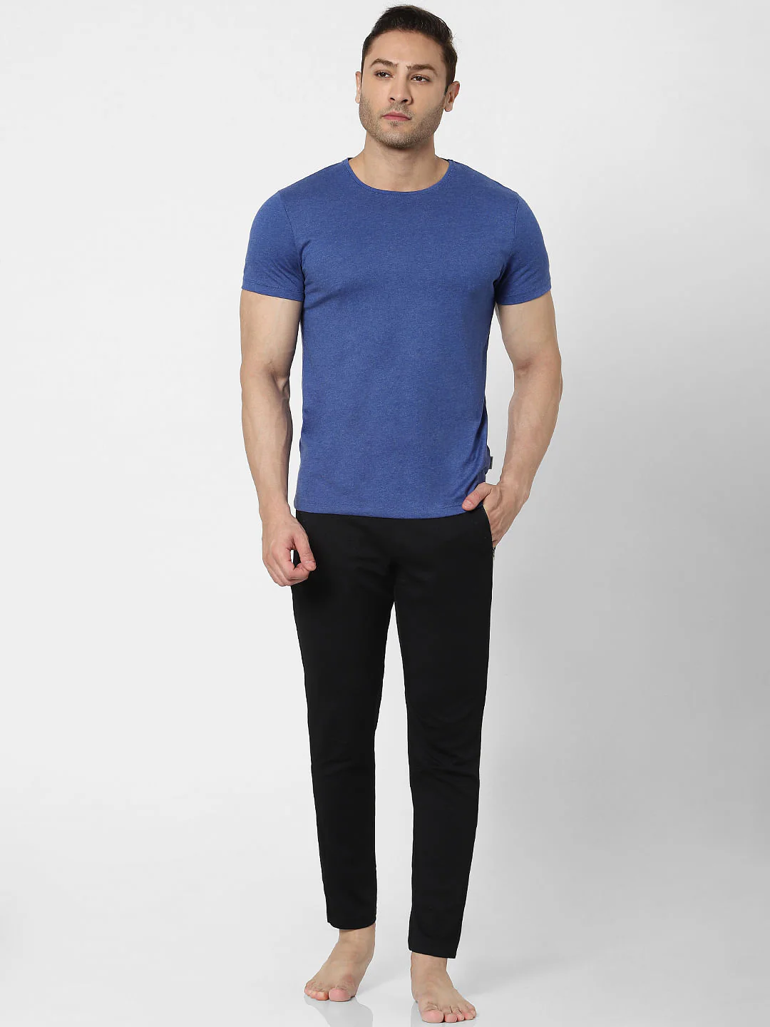 Black Mid Rise Trackpants