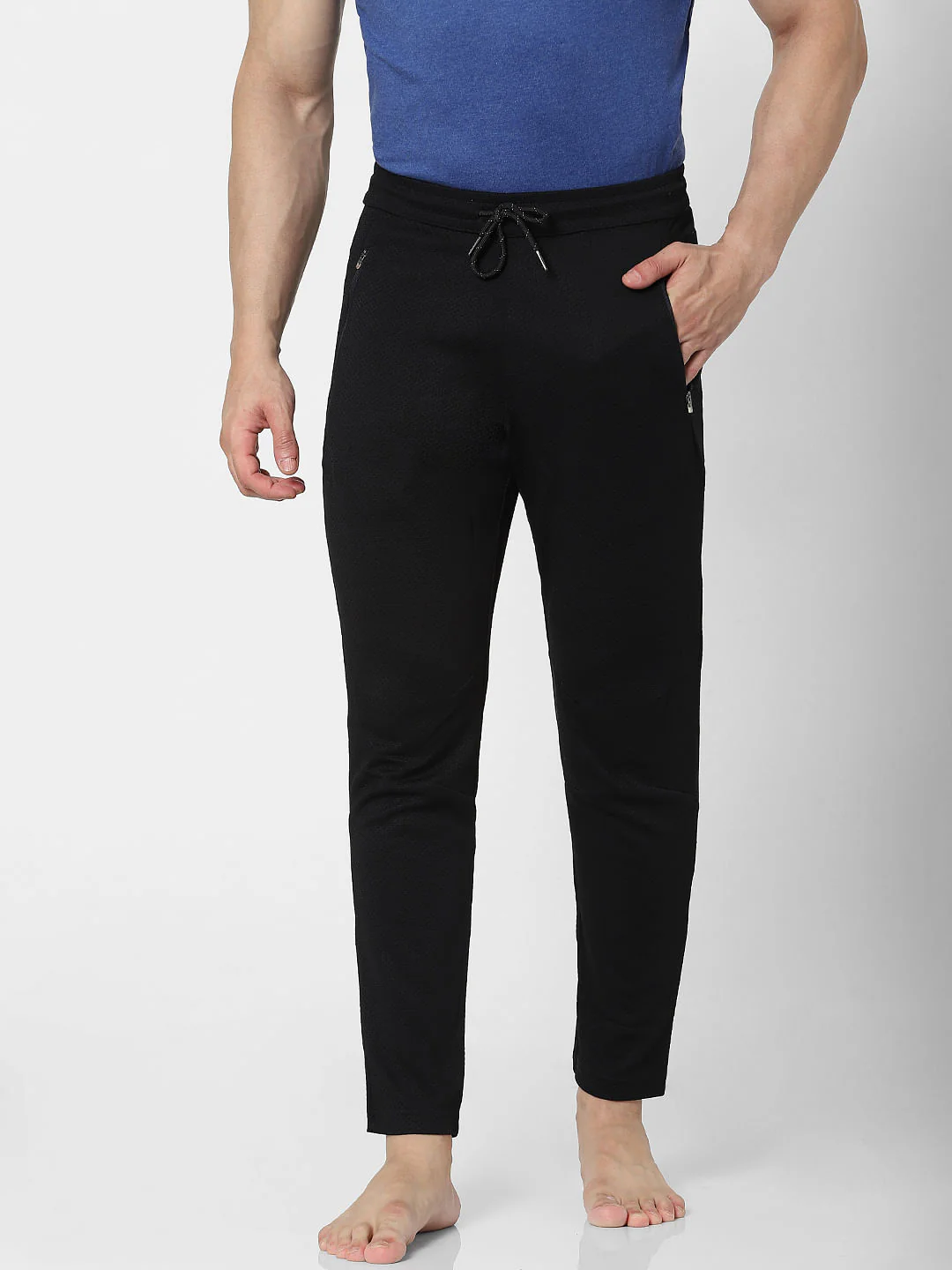 Black Mid Rise Trackpants - Image 2