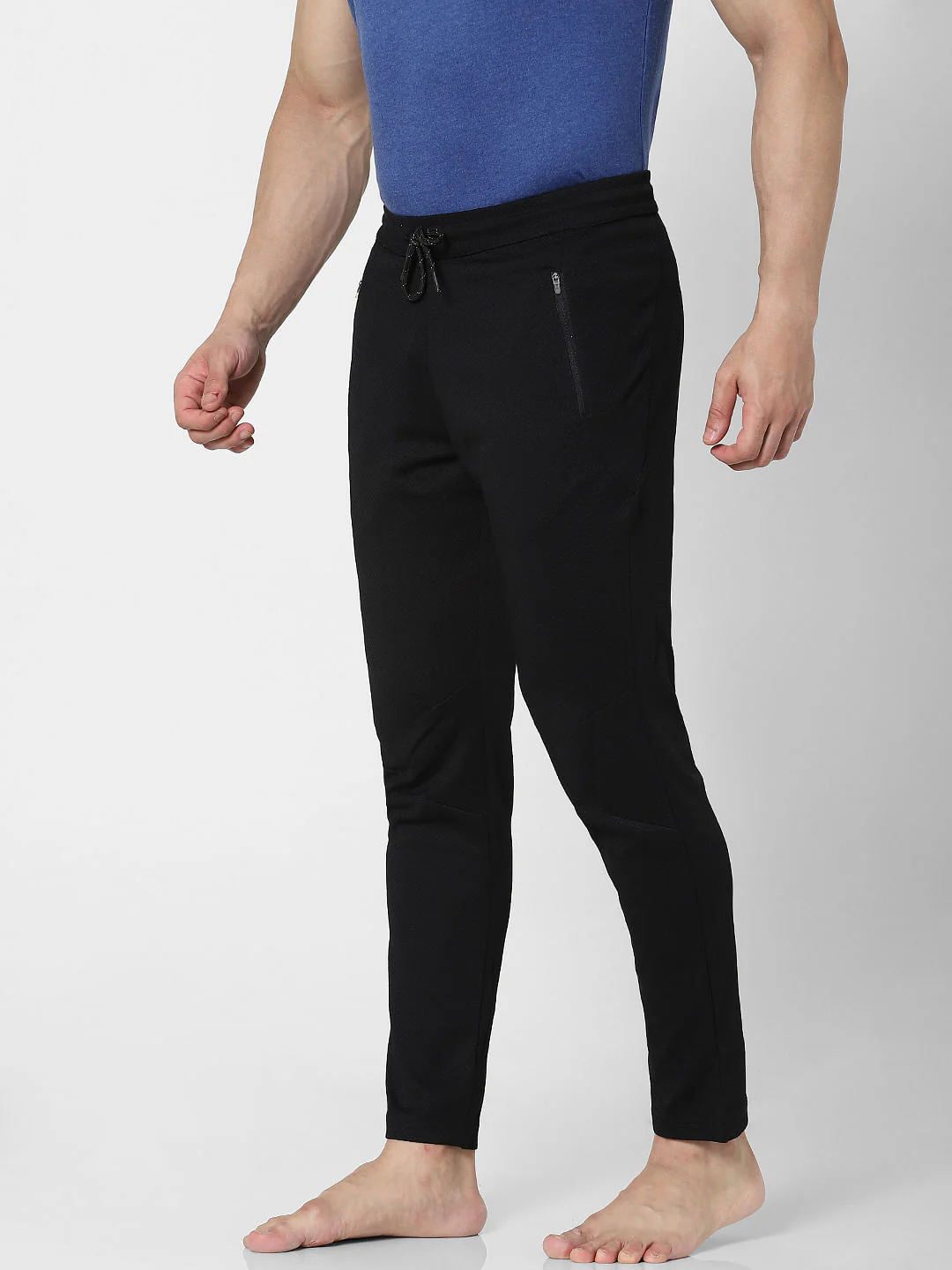 Black Mid Rise Trackpants - Image 3