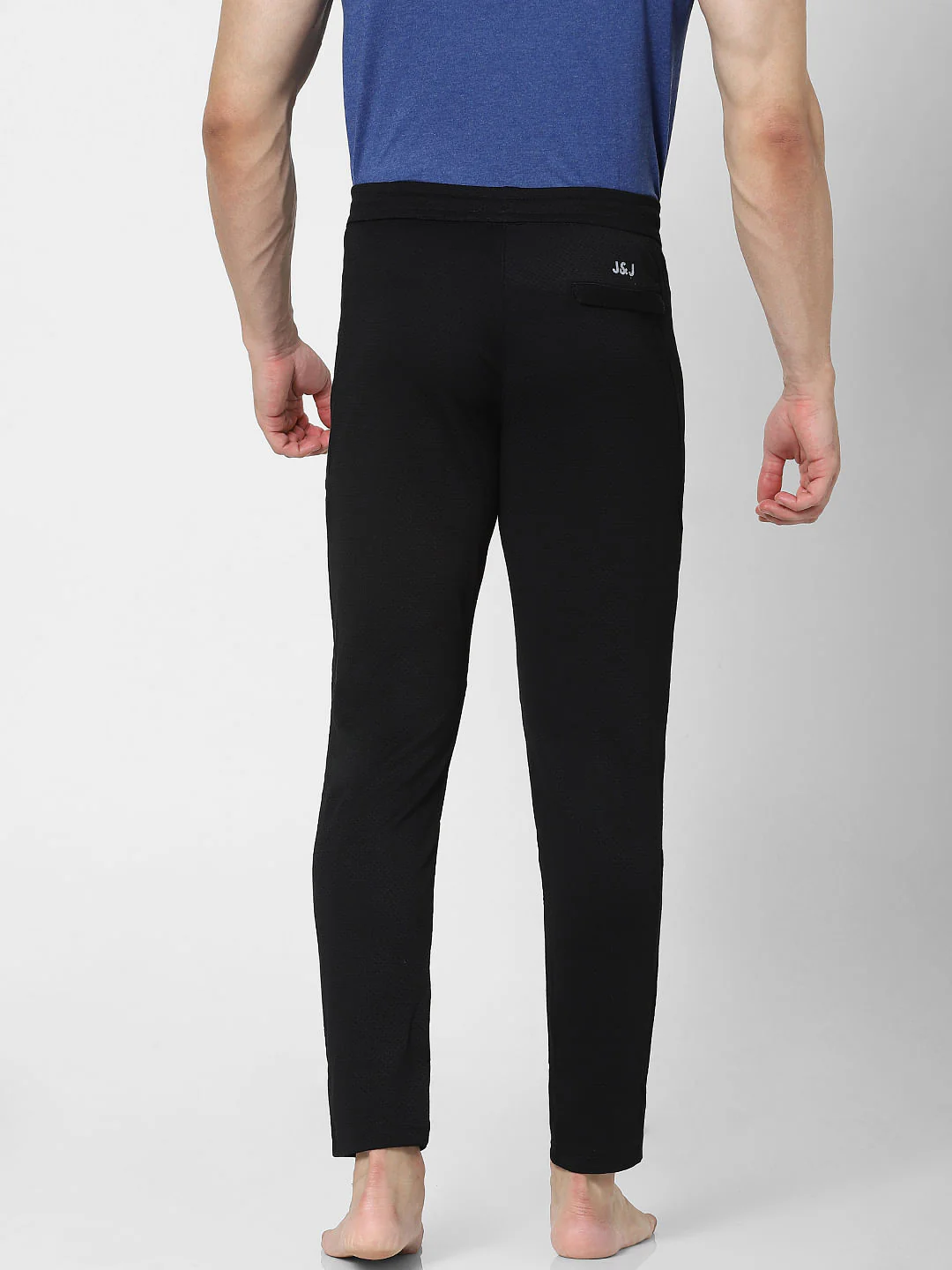 Black Mid Rise Trackpants - Image 4