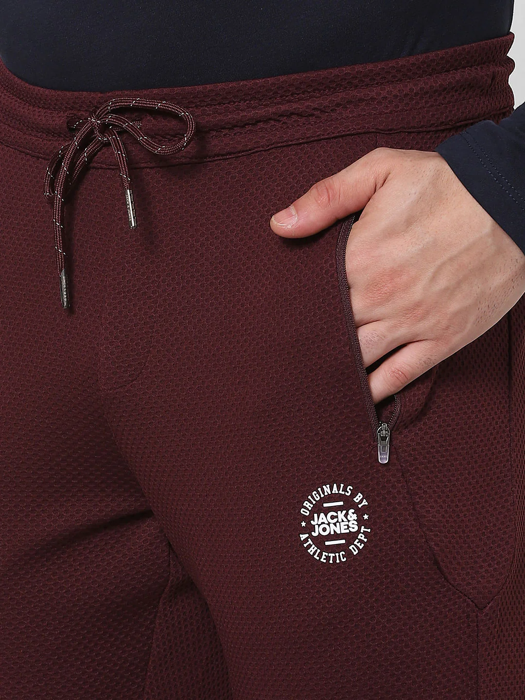 Maroon Mid Rise Trackpants - Image 5