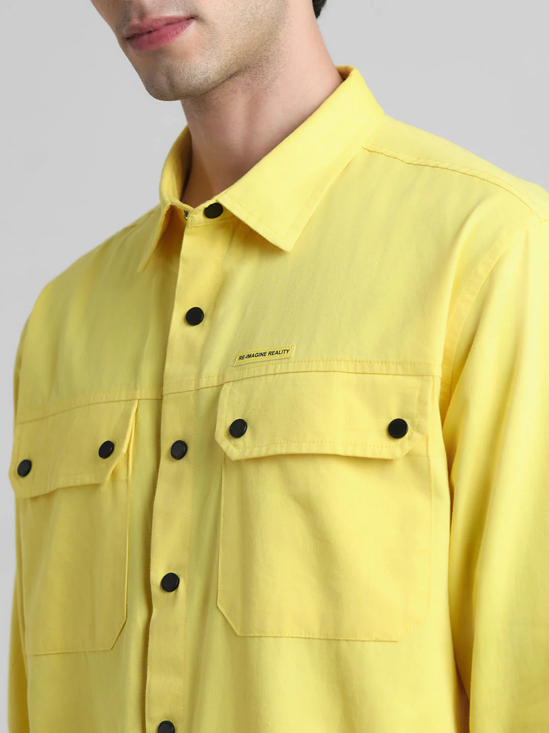 Yellow Patch Pocket Oversized Shirt - Image 5