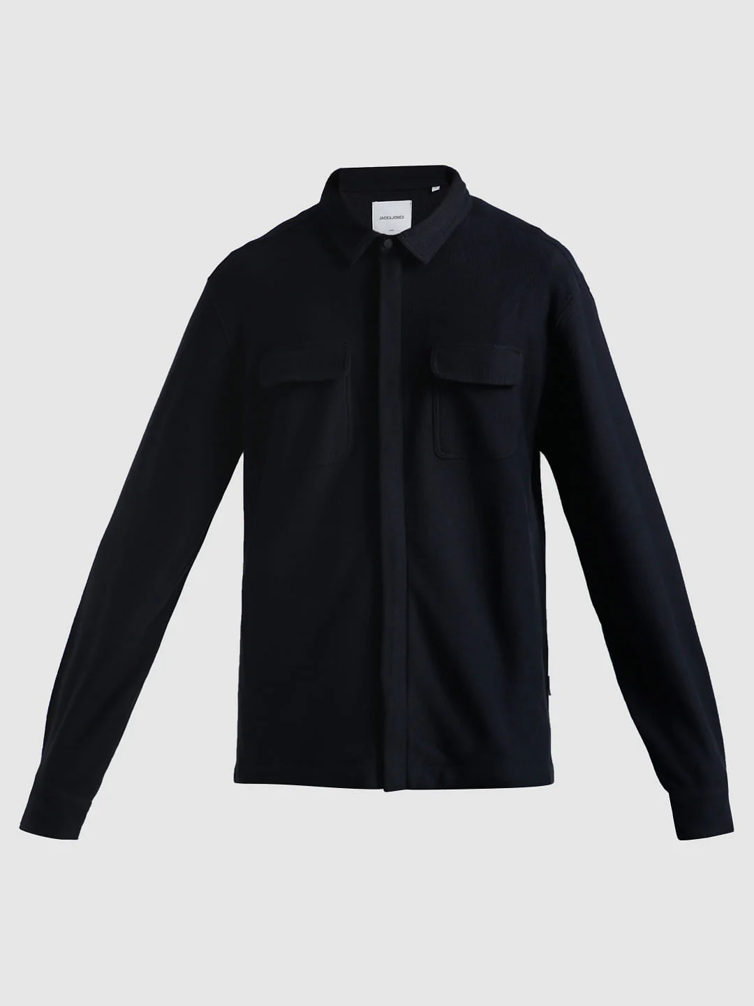 Dark Blue Knit Full Sleeves Shirt - Image 7