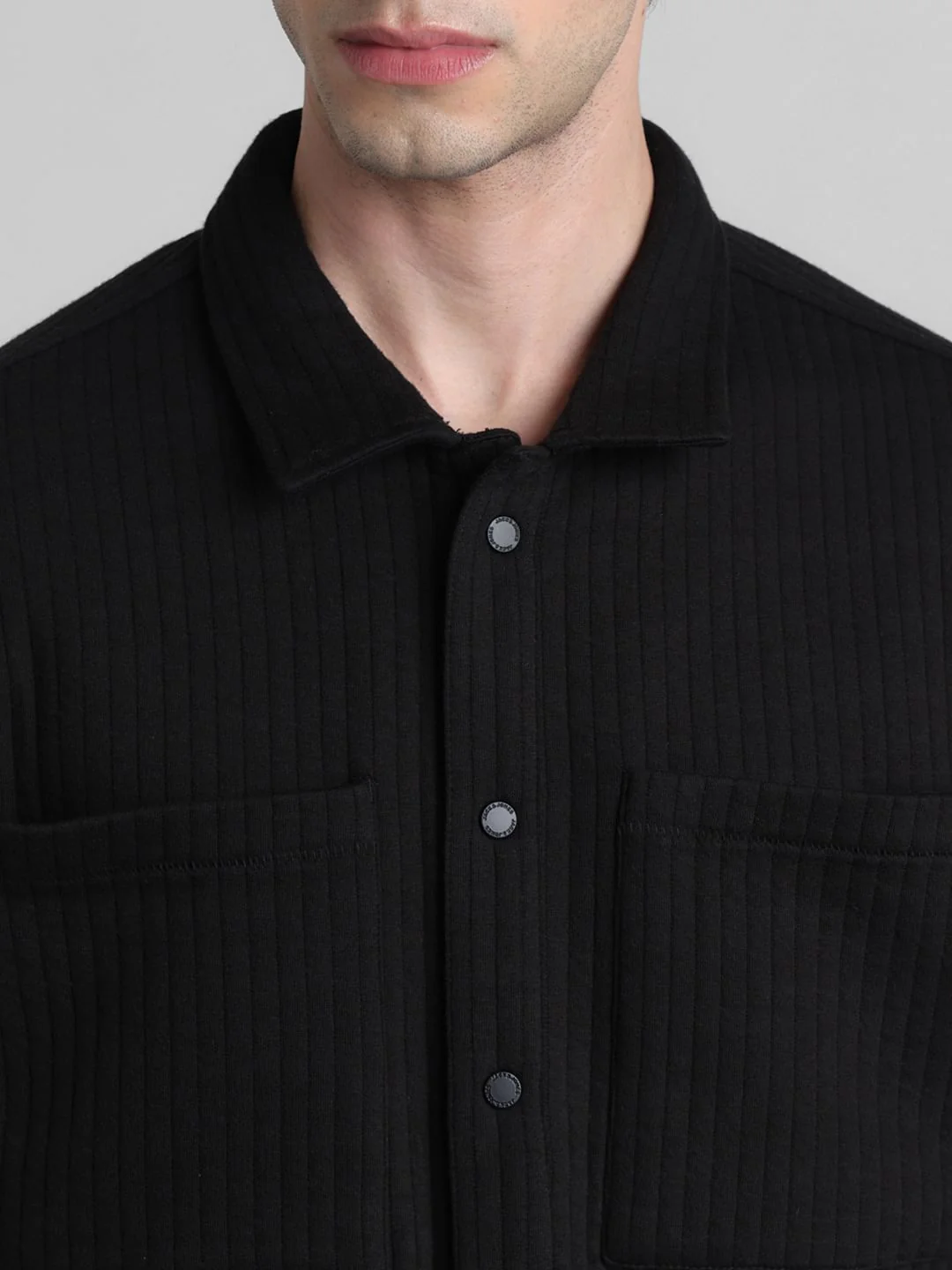 Black Oversized Knitted Shirt - Image 5