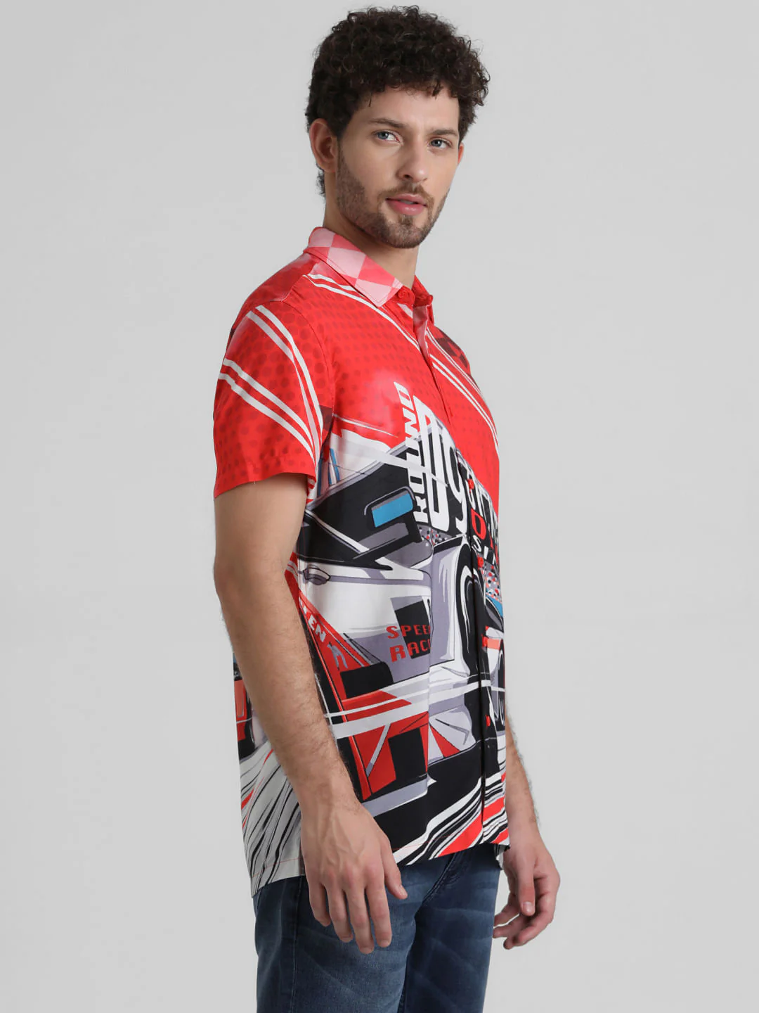 URBAN RACERS by JACK&JONES RED SPEED RACER PRINT SHIRT - Image 3