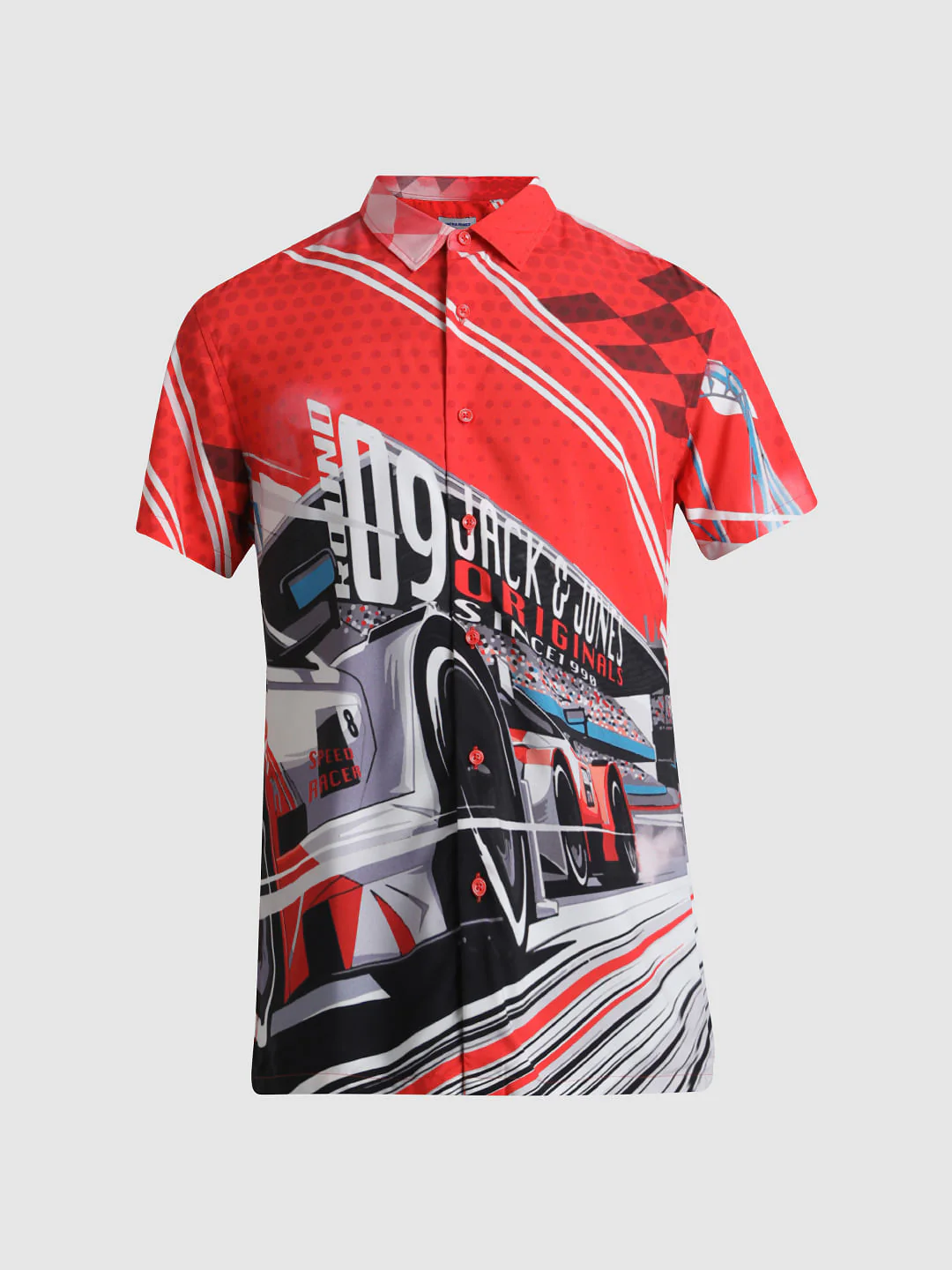 URBAN RACERS by JACK&JONES RED SPEED RACER PRINT SHIRT - Image 7