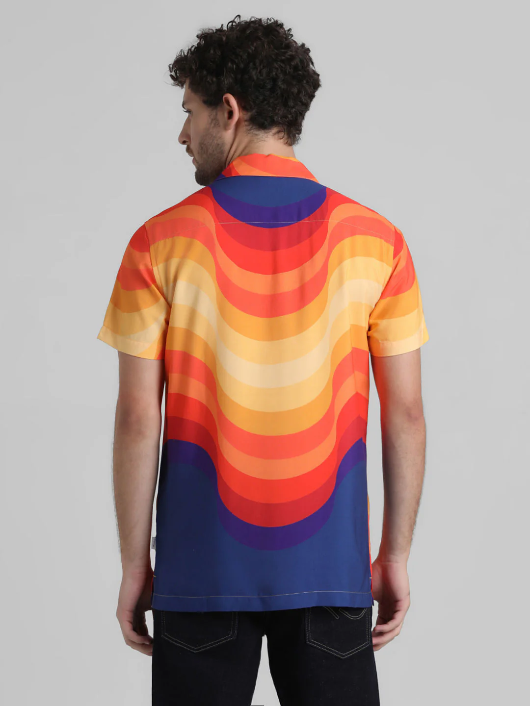 URBAN RACERS by JACK&JONES ORANGE COLOURBLOCKED SHIRT - Image 4