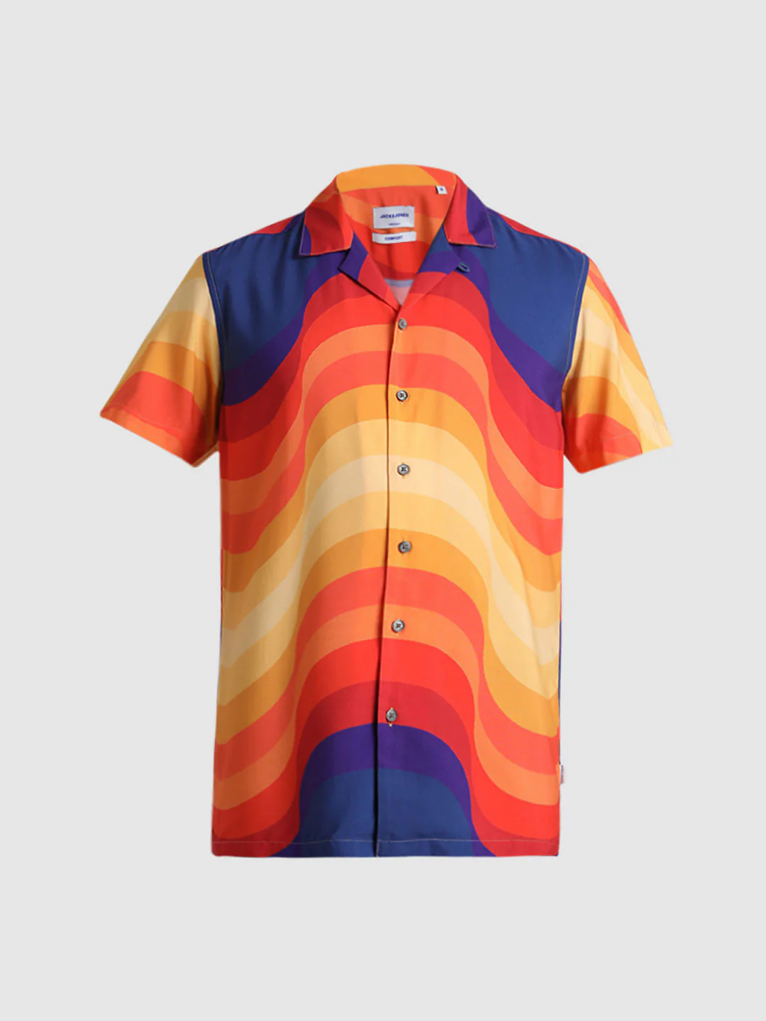URBAN RACERS by JACK&JONES ORANGE COLOURBLOCKED SHIRT - Image 7