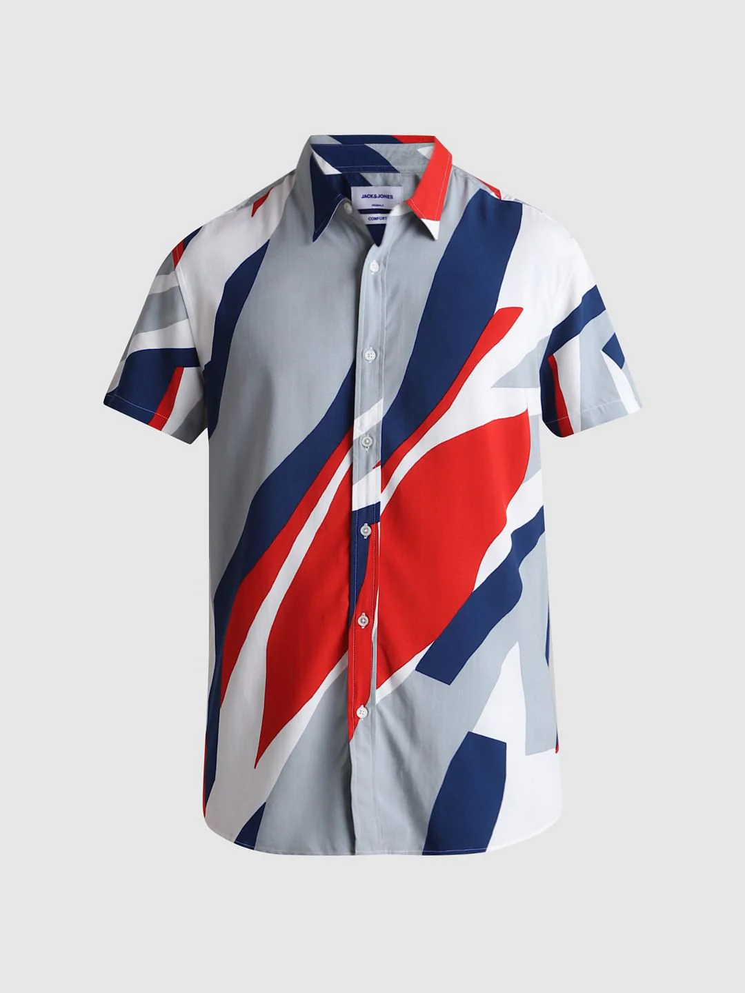 URBAN RACERS by JACK&JONES GREY COLOURBLOCKED SHIRT - Image 7