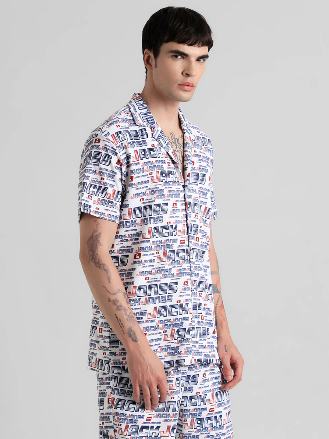 URBAN RACERS by JACK&JONES WHITE PRINTED SHIRT - Image 3