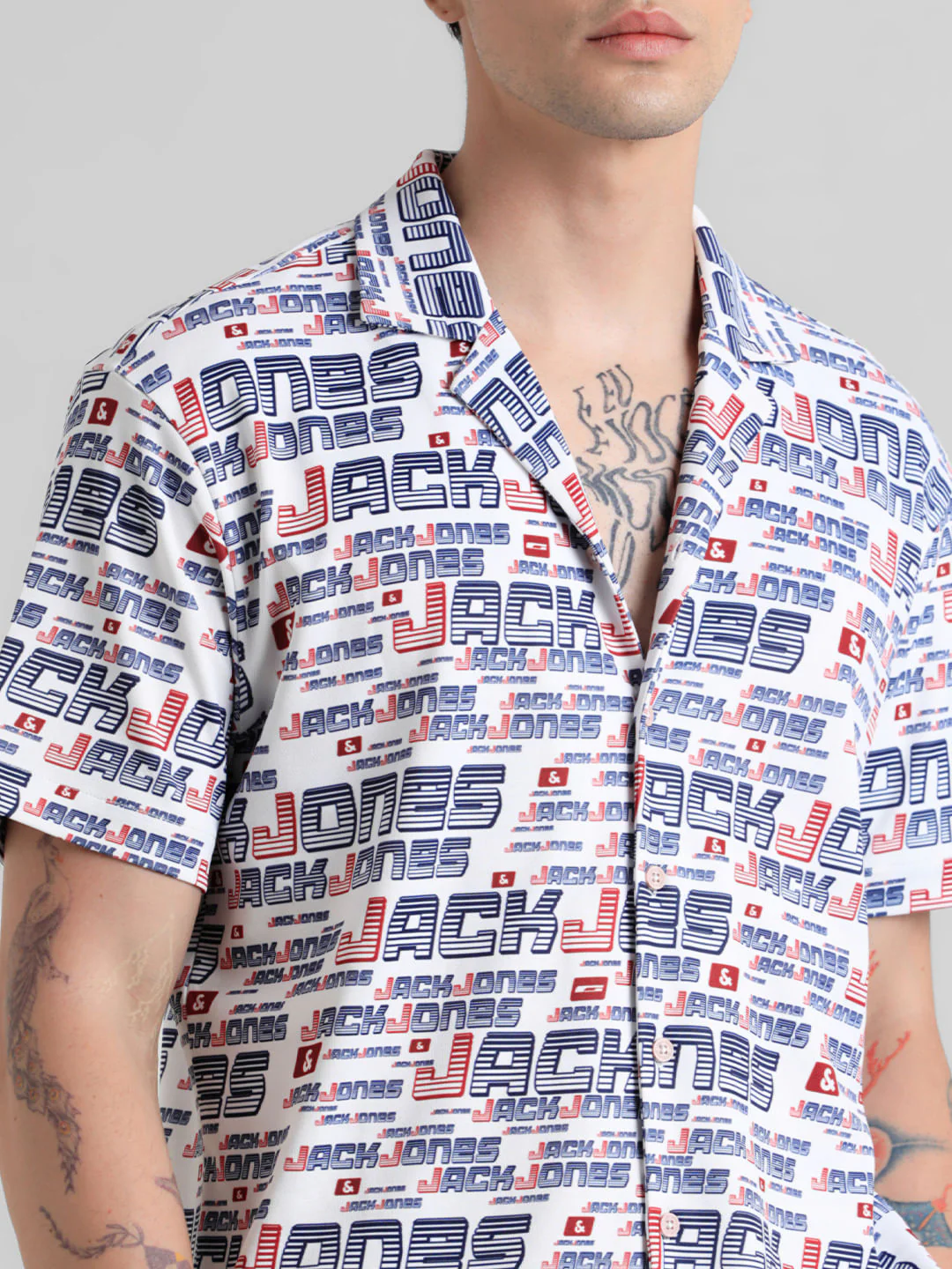 URBAN RACERS by JACK&JONES WHITE PRINTED SHIRT - Image 5