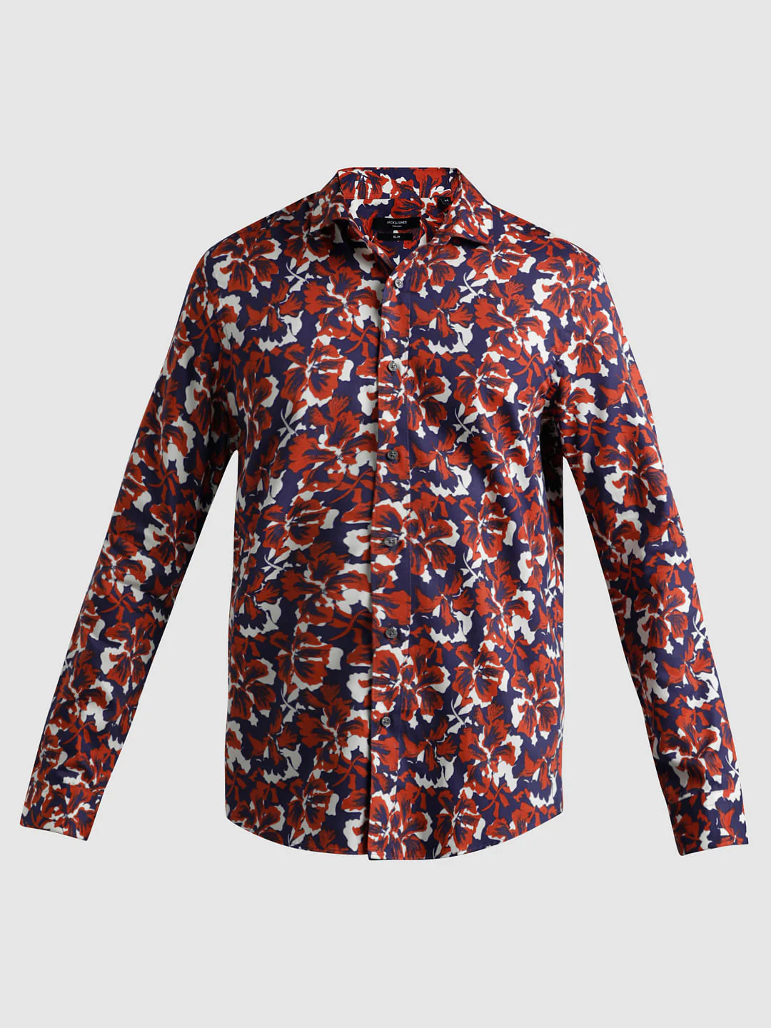 Dark Purple Floral Full Sleeves Shirt - Image 7