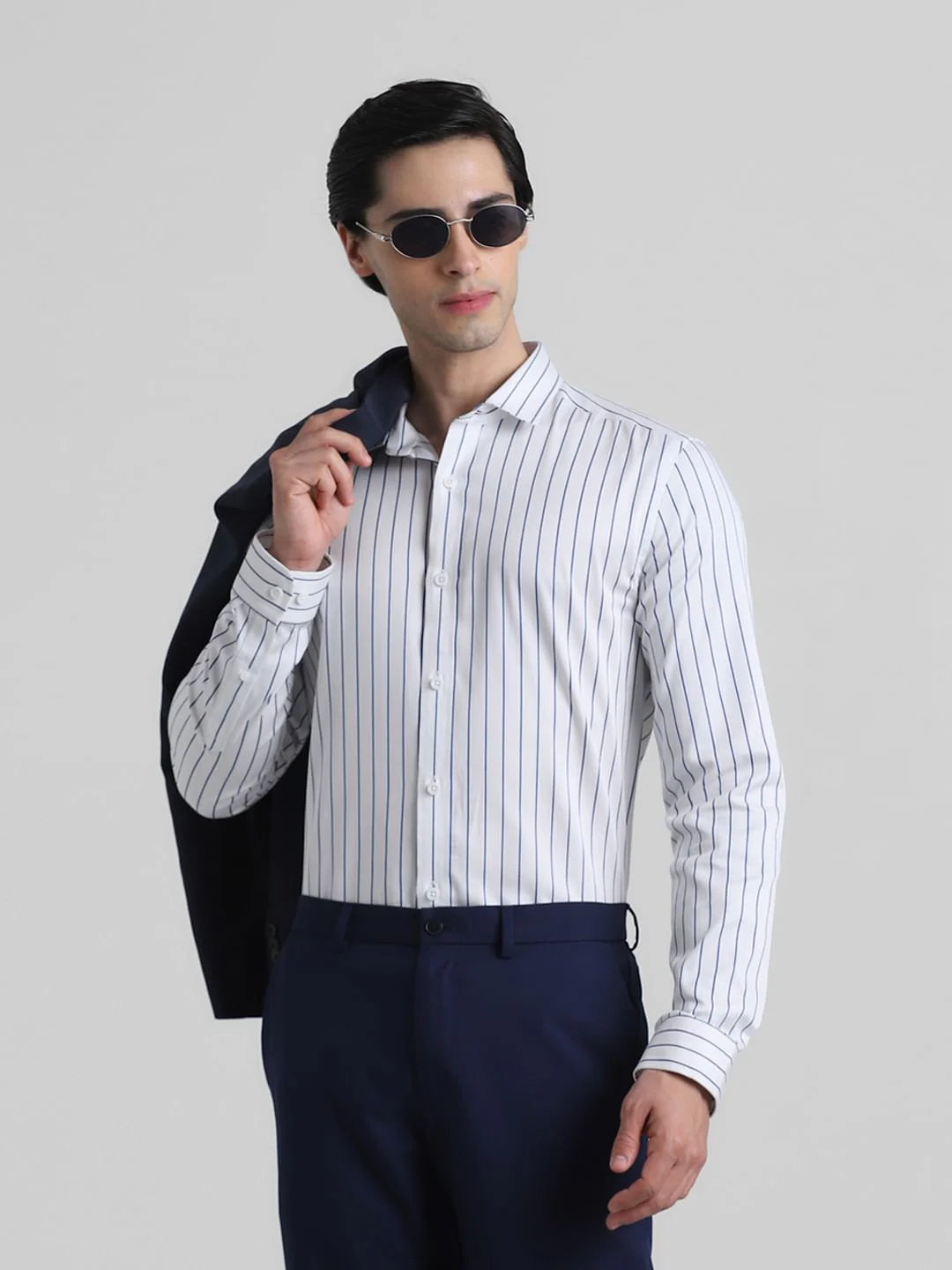 White Striped Formal Shirt