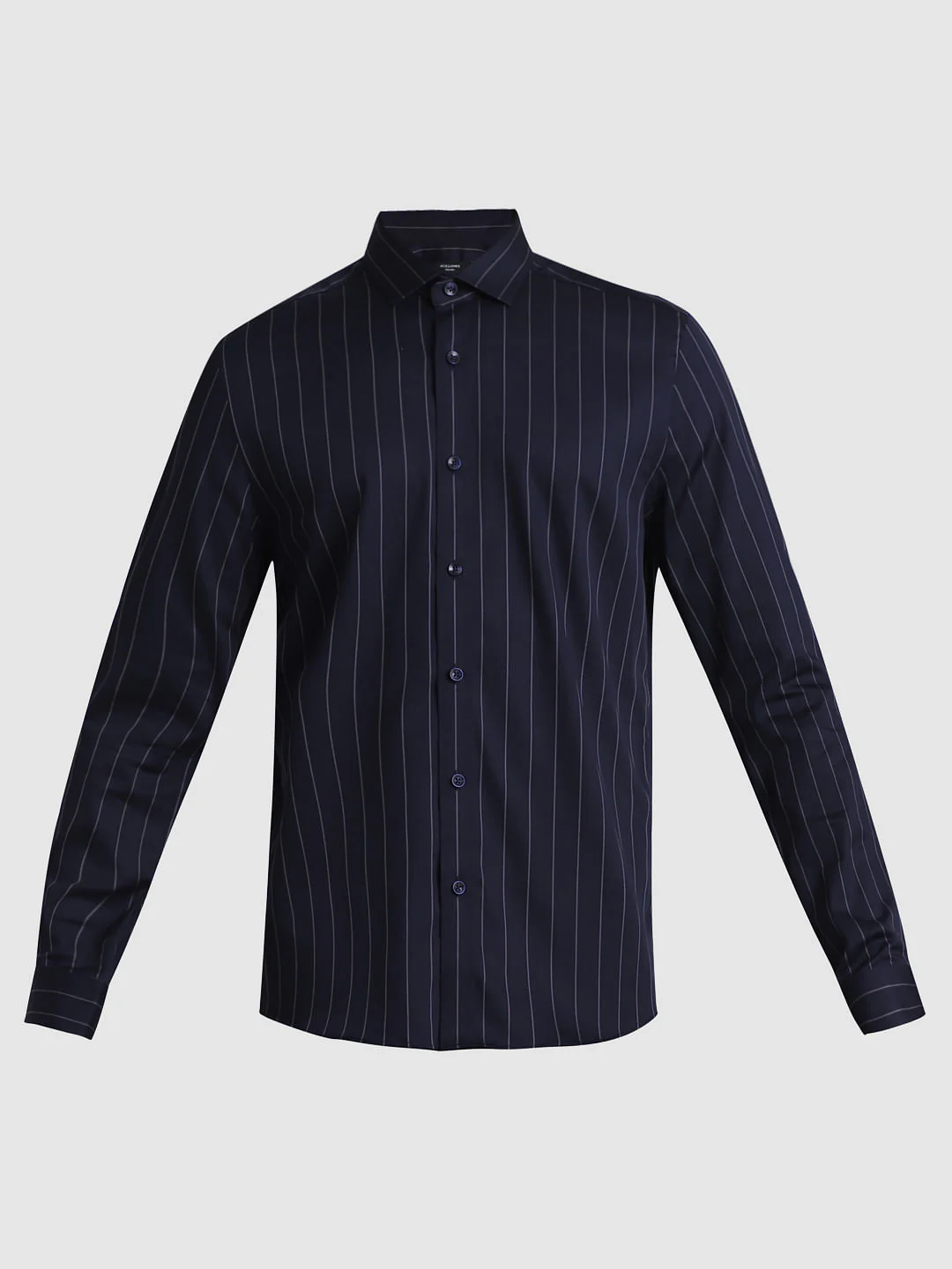 Dark Blue Striped Full Sleeves Shirt - Image 7