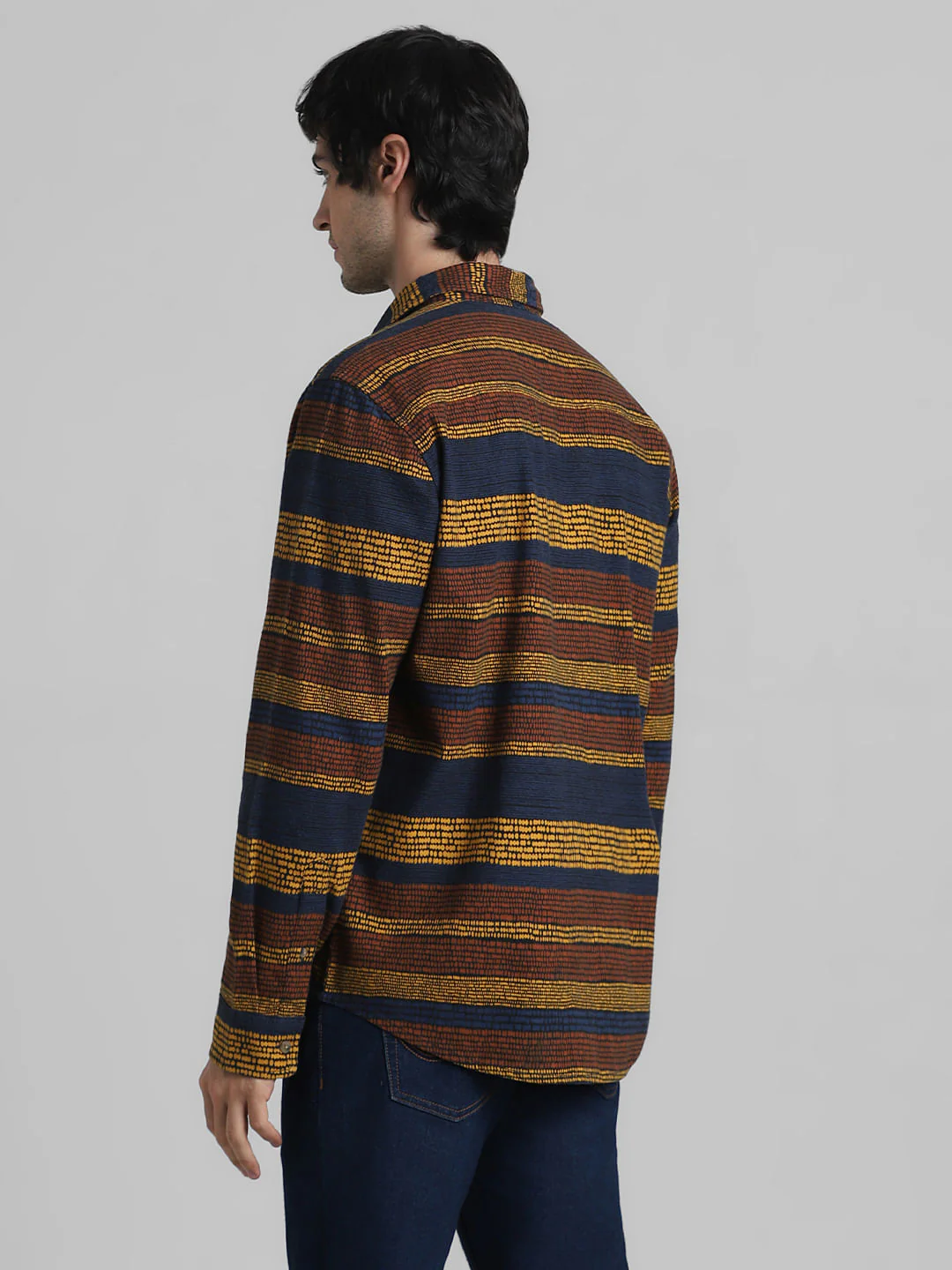 Blue Printed Full Sleeves Shirt - Image 4