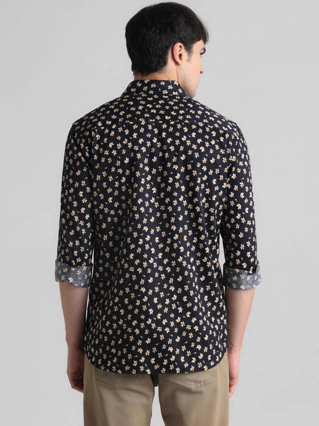 Black Floral Full Sleeves Shirt - Image 4