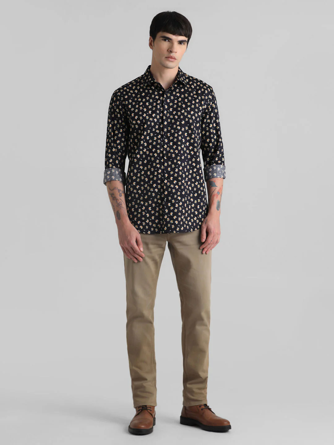 Black Floral Full Sleeves Shirt - Image 6