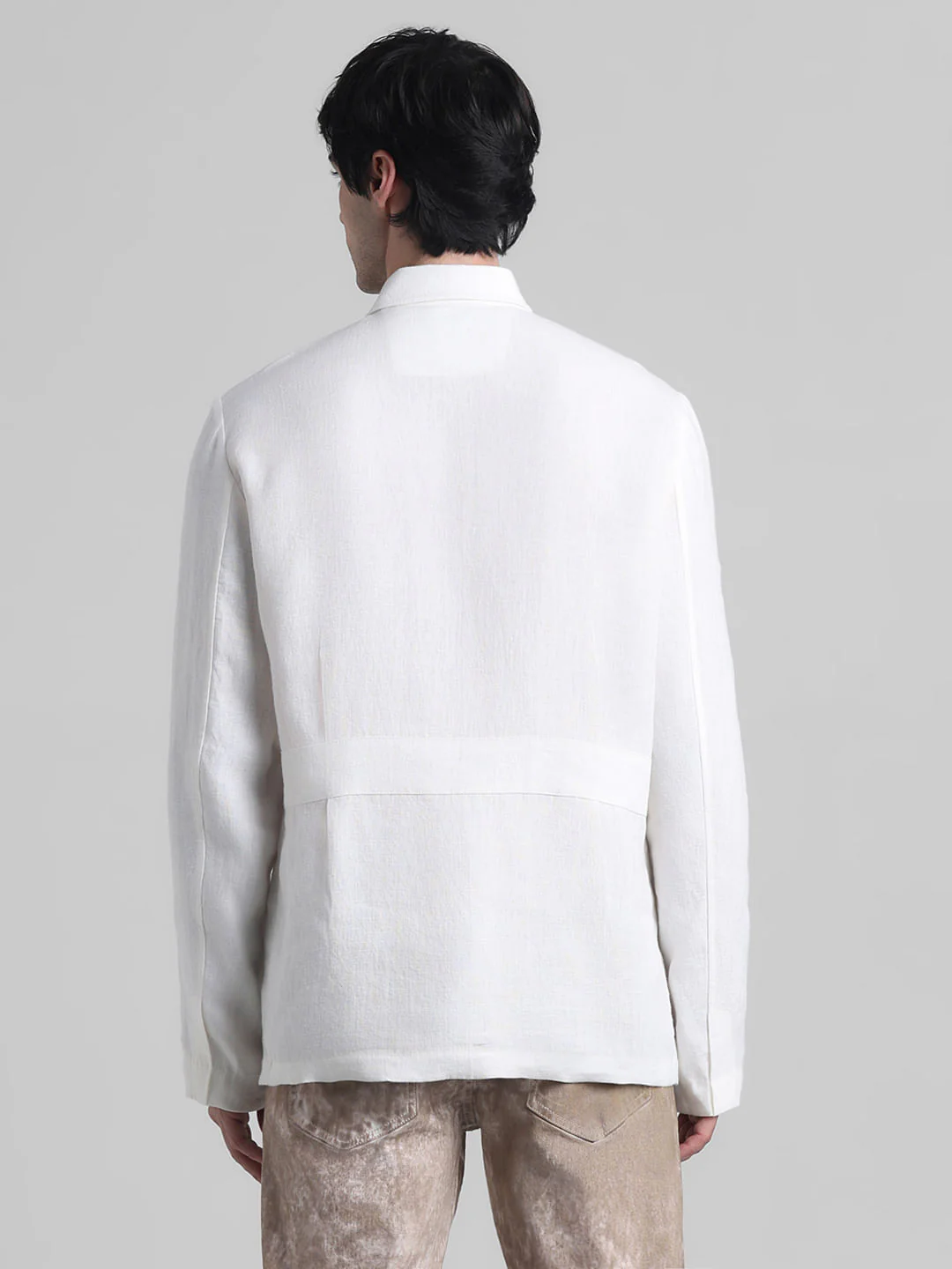 White Linen Oversized Shirt - Image 4
