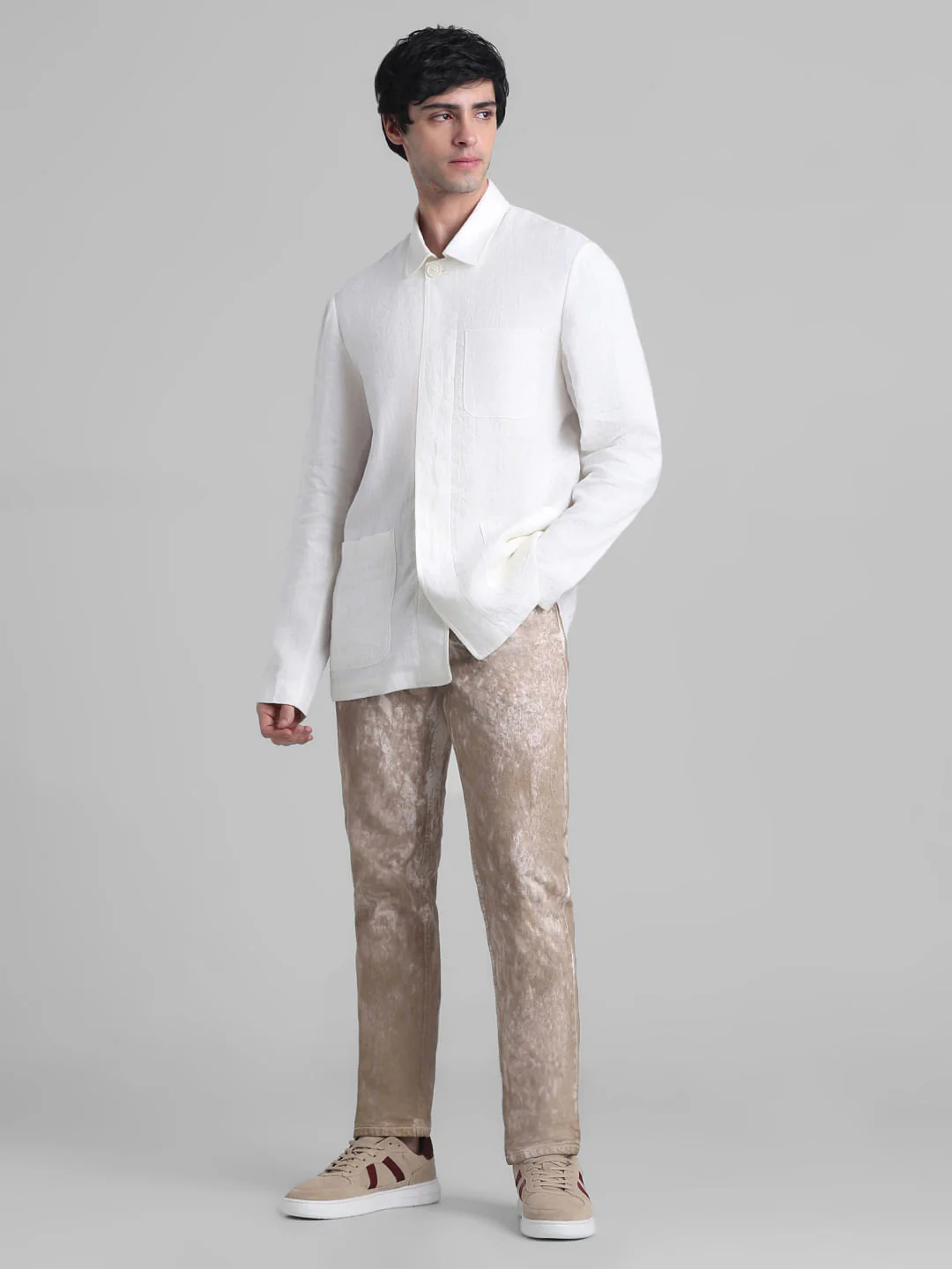 White Linen Oversized Shirt - Image 6
