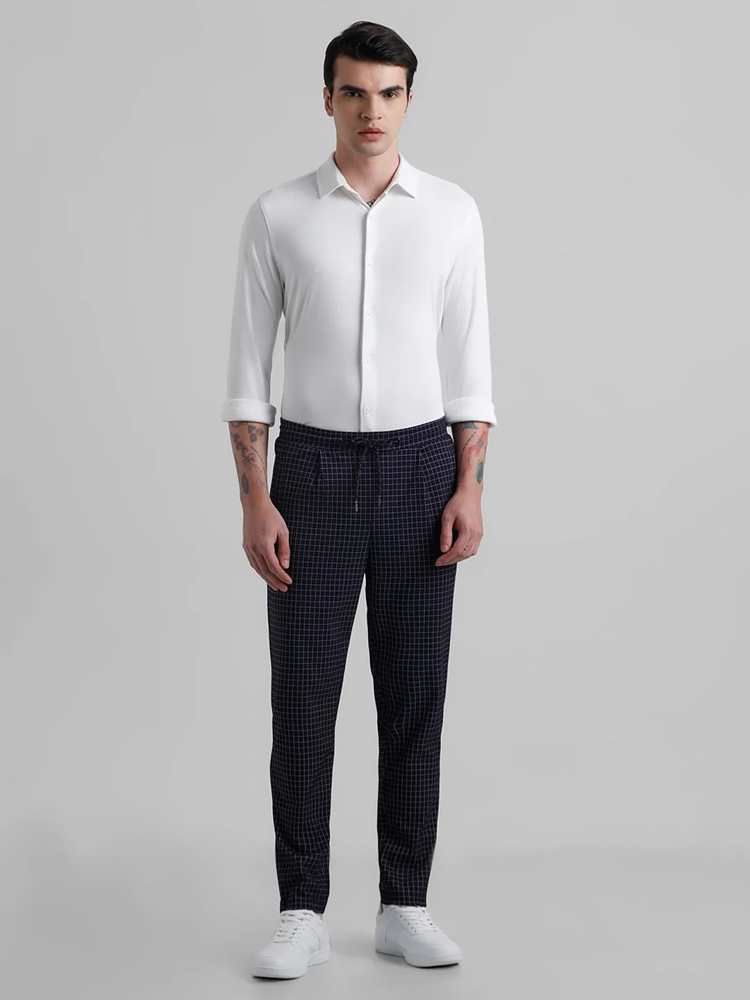 White Knitted Full Sleeves Shirt - Image 6