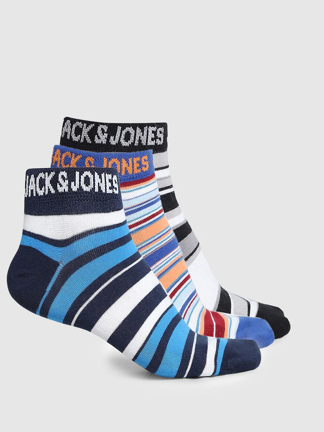 Pack of 3 Striped Ankle Length Socks - Image 2