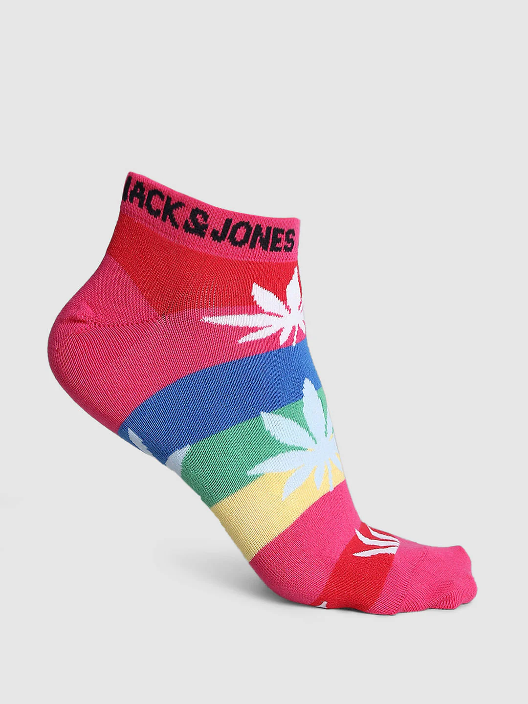 Pink Colourblocked Ankle Length Socks - Image 4