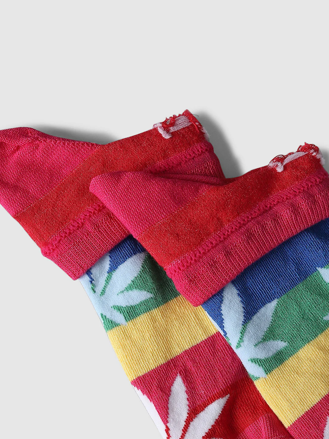 Pink Colourblocked Ankle Length Socks - Image 6